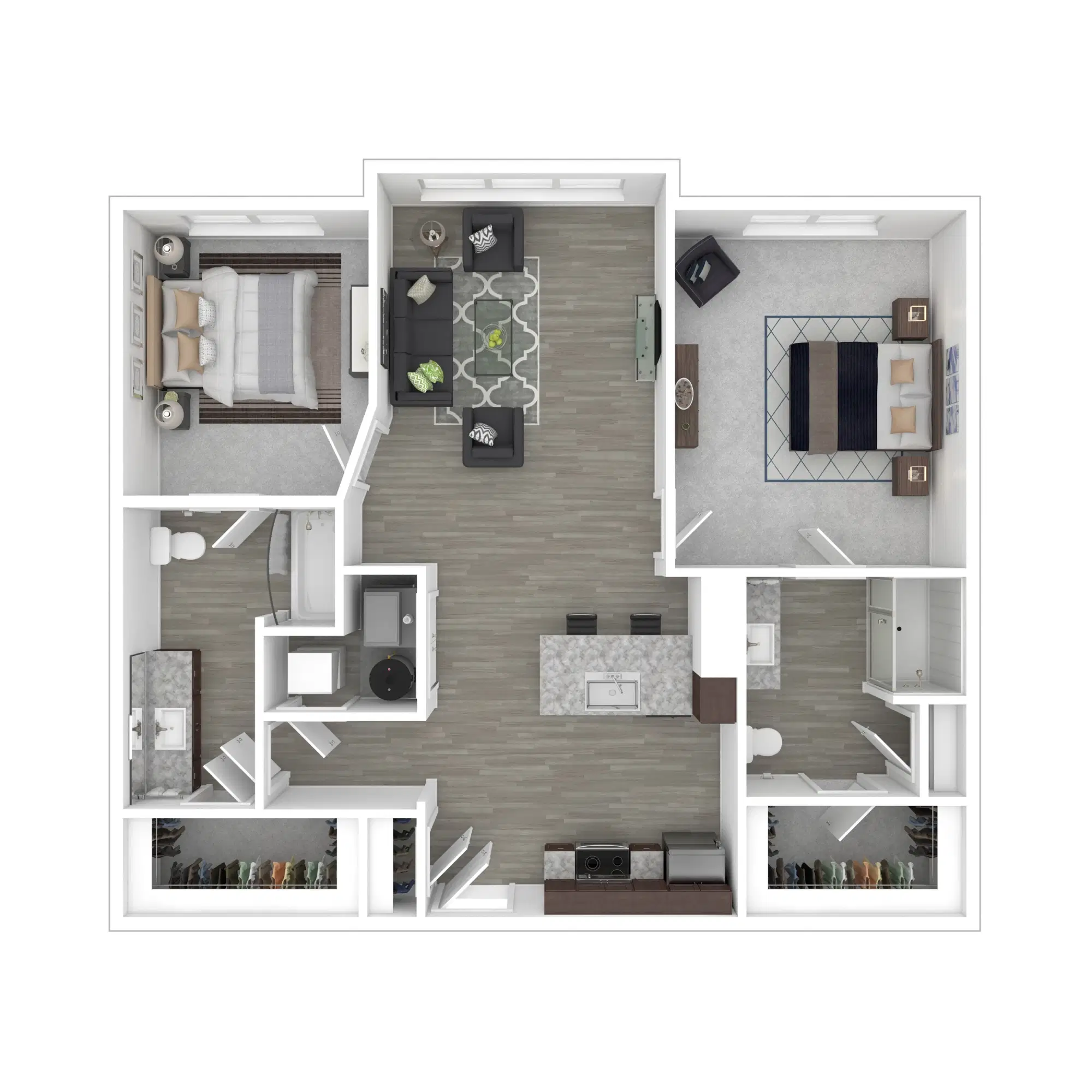 The Edison At Gordon Square, Cleveland – B1 - 2 Bed 2 Bath