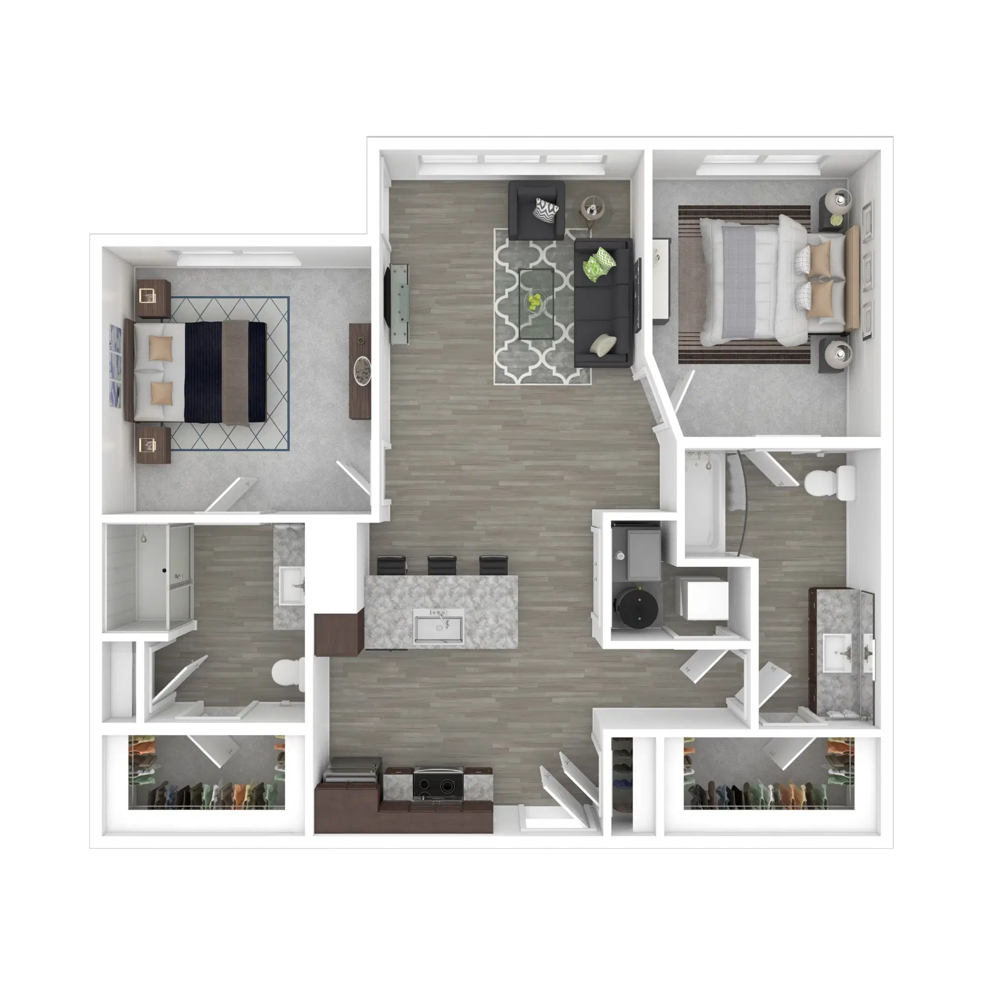The Edison At Gordon Square, Cleveland – B2 - 2 Bed 2 Bath