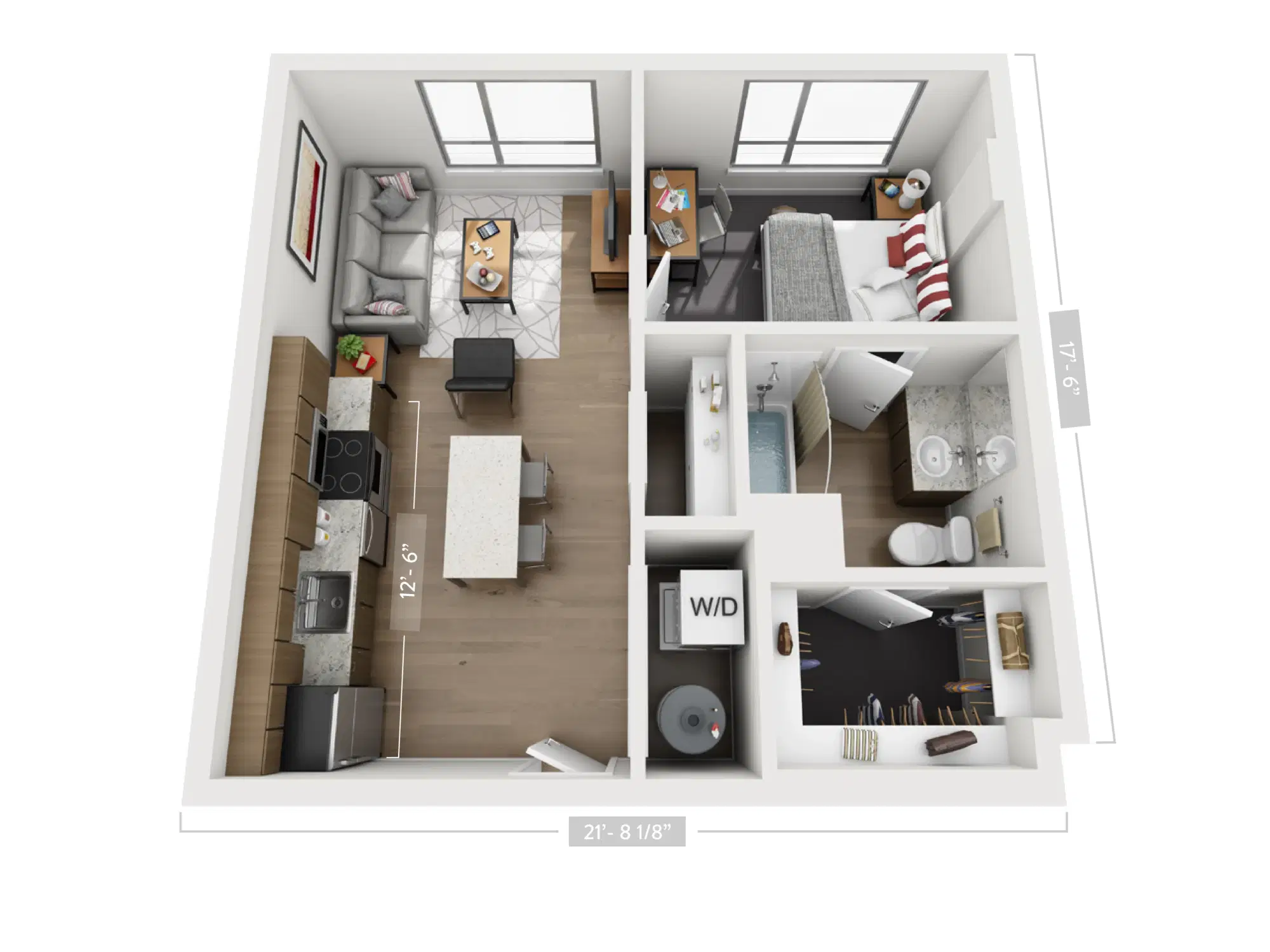 Everly On The Loop, St Louis – 1 Bedroom 1 Bathroom | A1