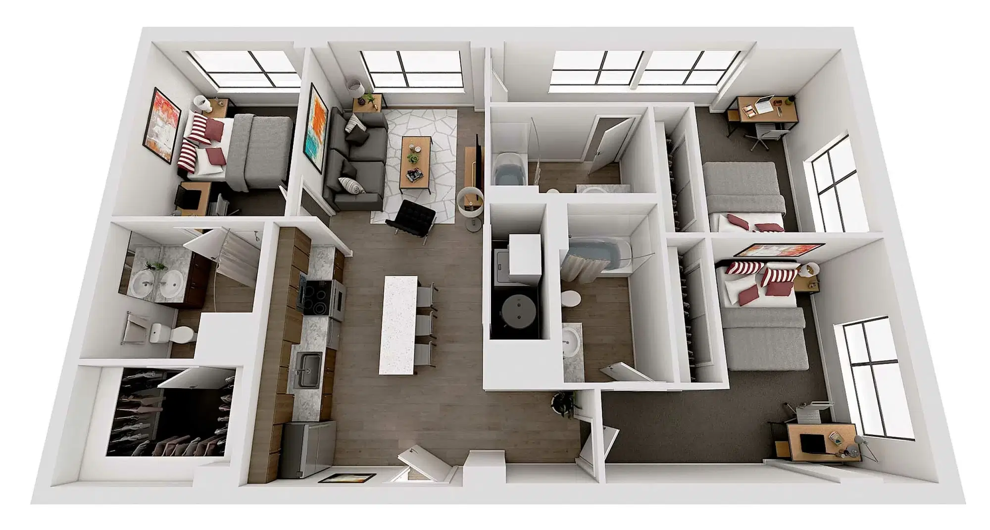 Everly On The Loop, St Louis – Room in 3 Bedroom 3 Bathroom | C2 Penthouse