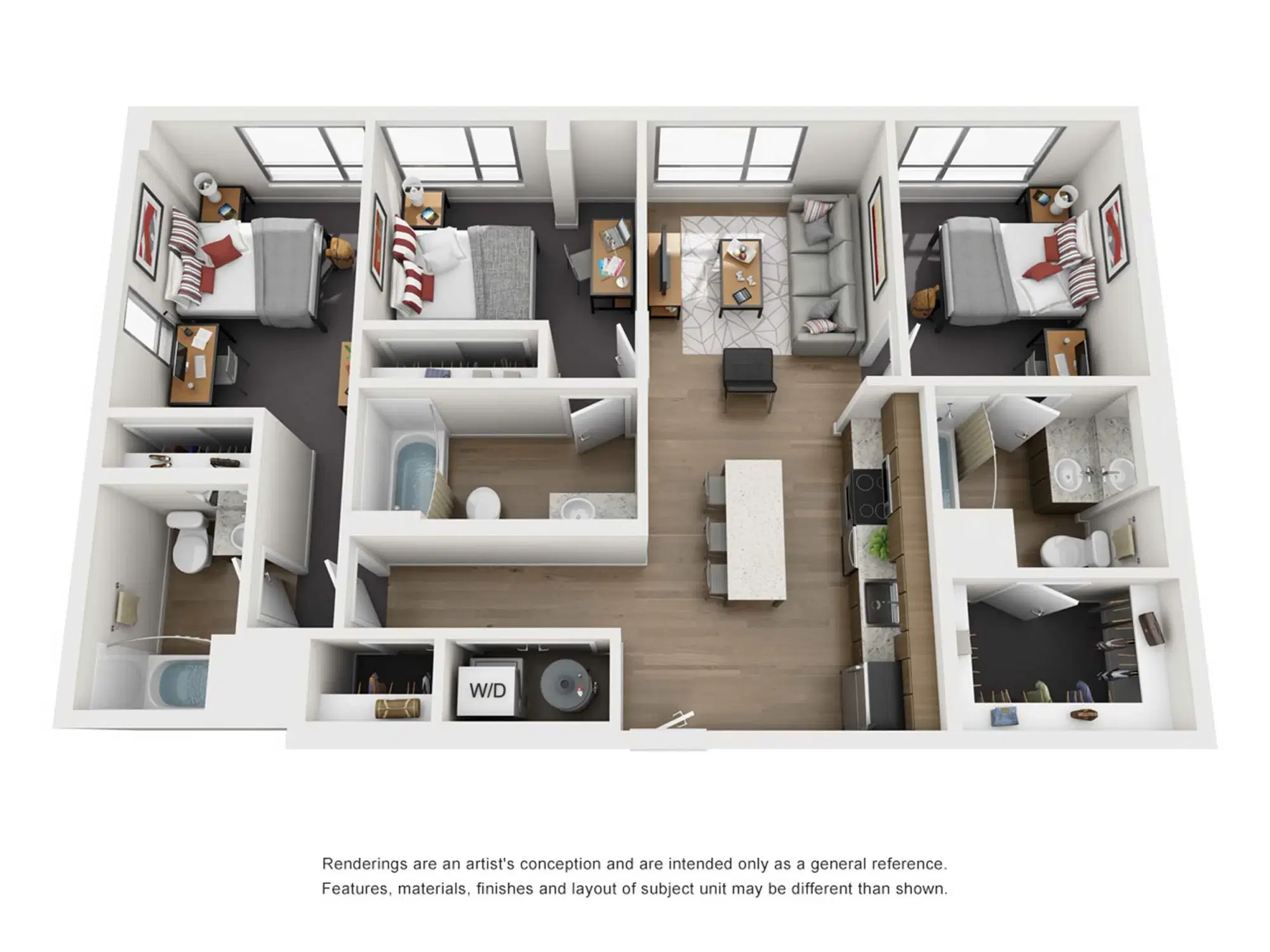 Everly On The Loop, St Louis – Room in 3 Bedroom 3 Bathroom | C5 Penthouse