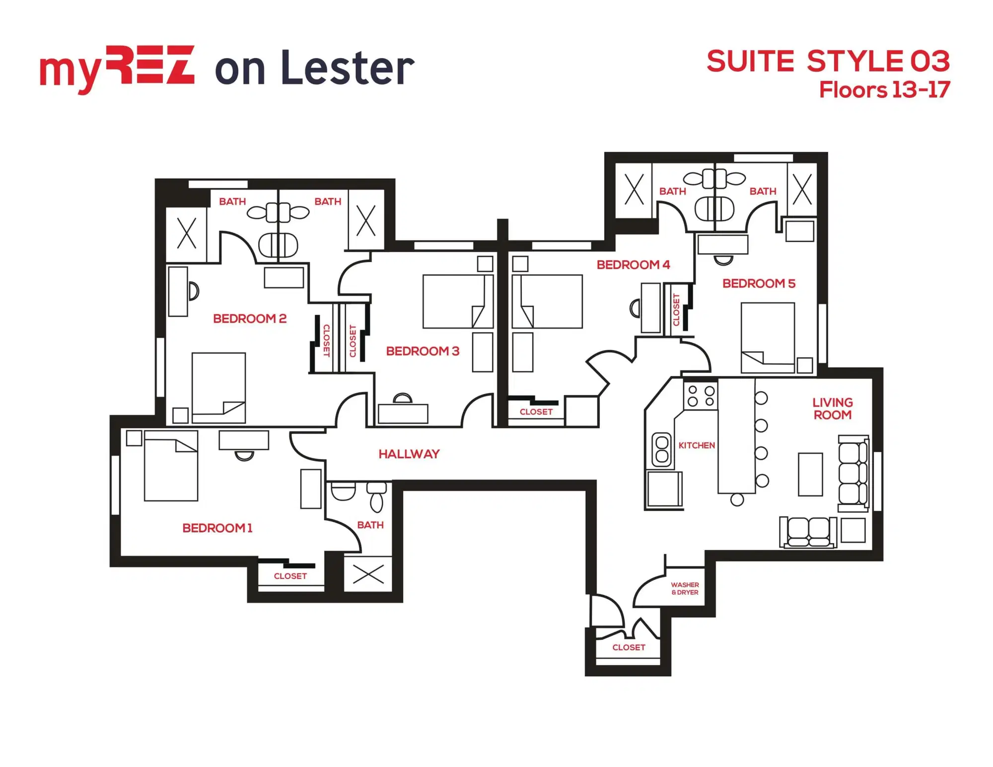MyRez On Lester, Waterloo – 5 Bed 5 Bath