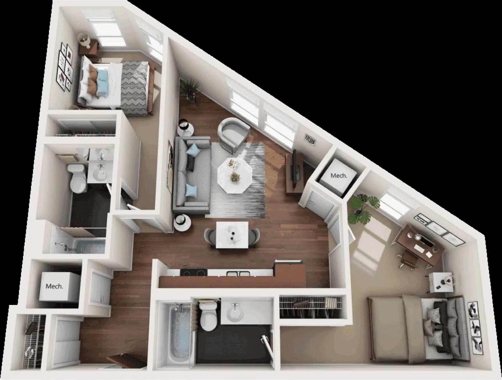 WaHu, Minneapolis – 2 Bedroom 2 Bathroom