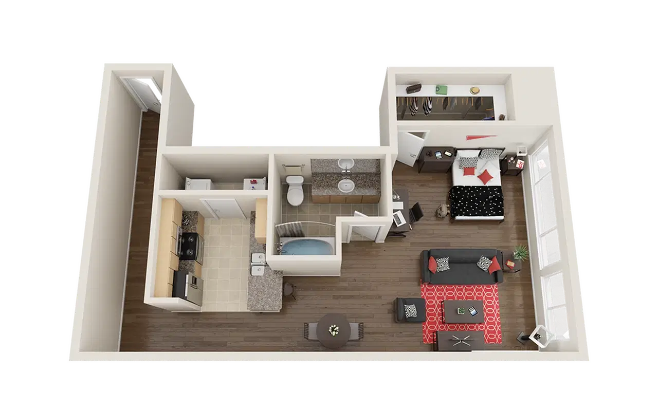 The Venue On Guadalupe, Austin – Private Room - A2 (2 Bed - 2 Bath)