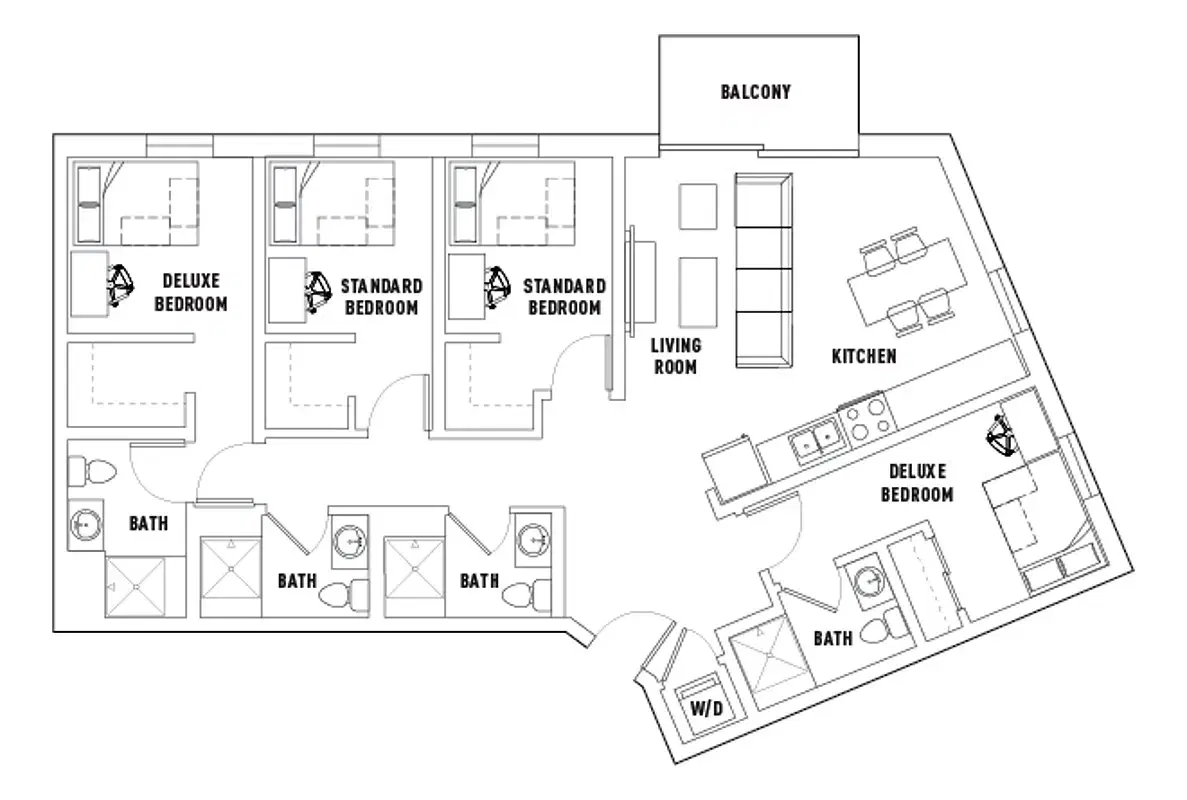 Campus Edge On Pierce, West Lafayette – Room in 4 Bed - 4 Bath B