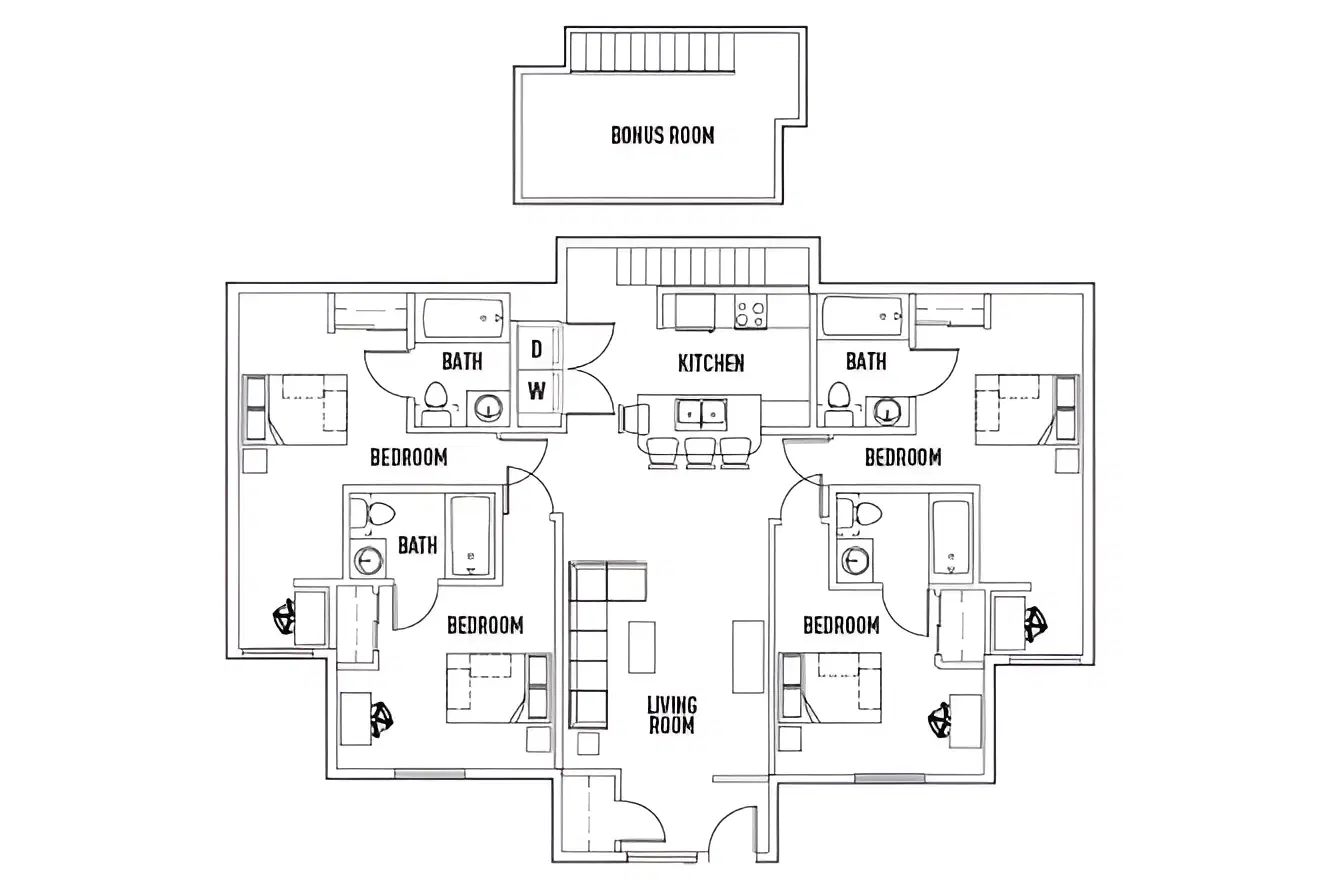 U Club Binghamton, Vestal – Room in 4 Bed - 4 Bath B