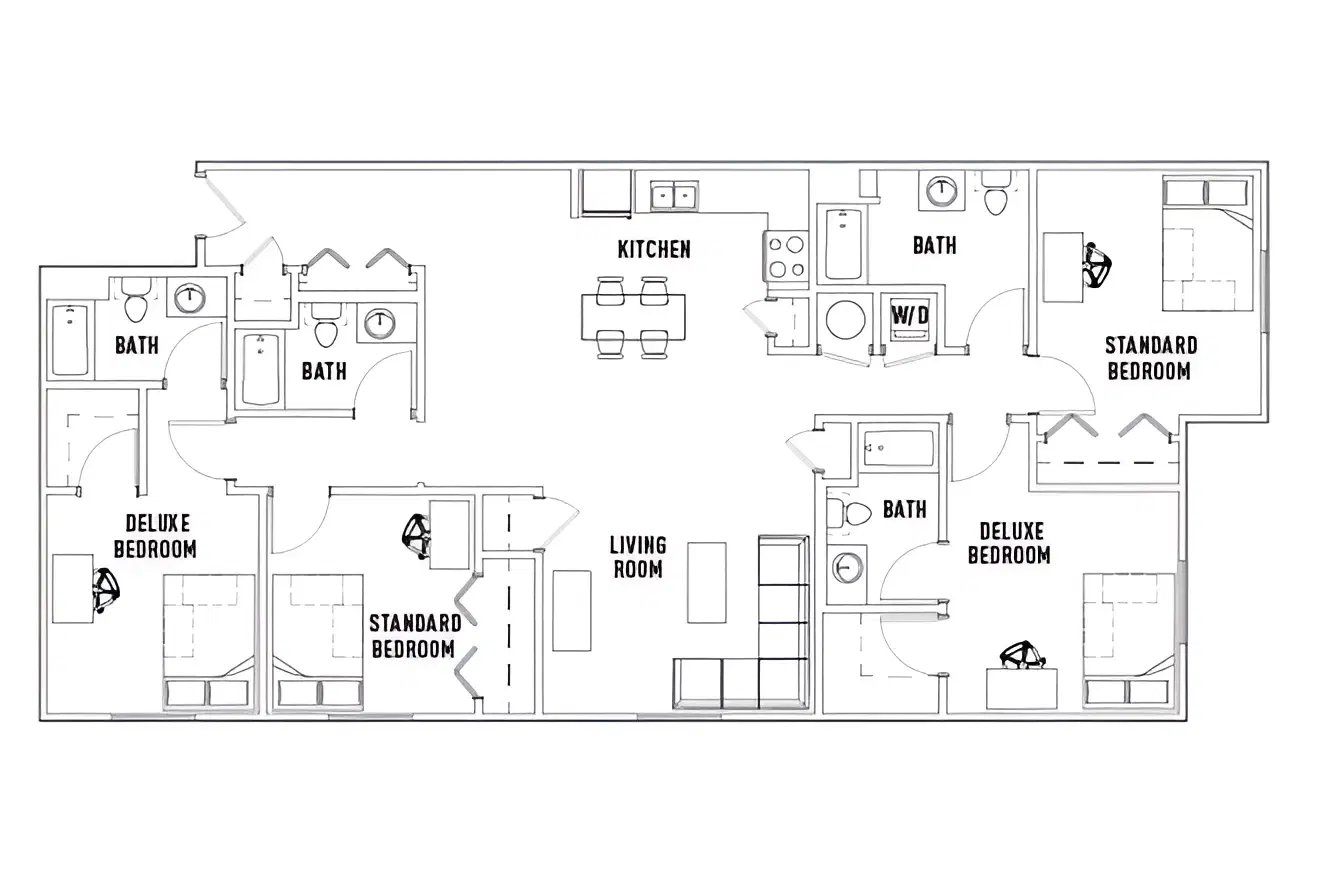 University Crossings, Charlotte – 4 Bed 4 Bath | B