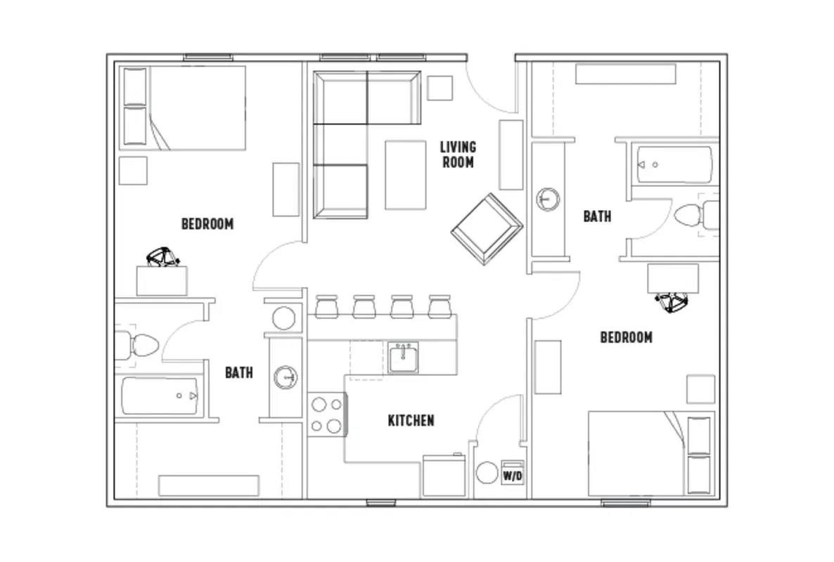 The Lodges, East Lansing – Room in 2 Bed - 2 Bath C