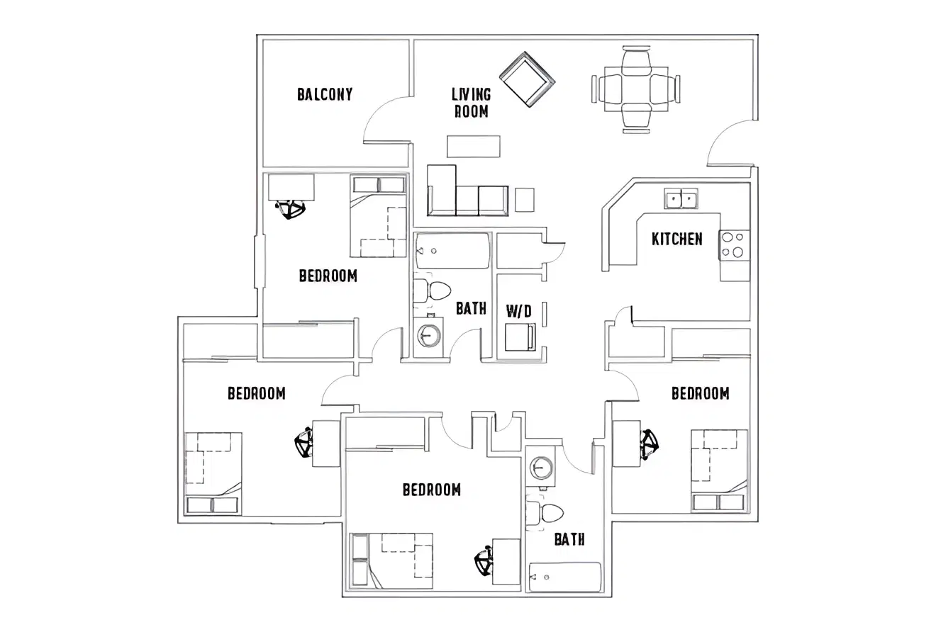 The Summit & Jacob Heights, Mankato – Room in Summit 4 Bed - 2 Bath A