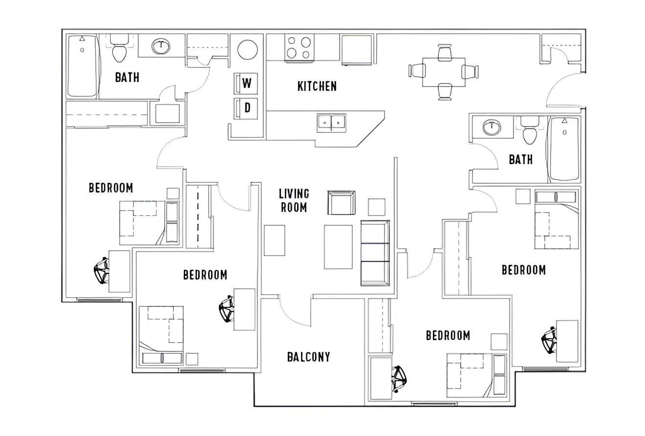 The Summit & Jacob Heights, Mankato – Room in Summit 4 Bed - 2 Bath B