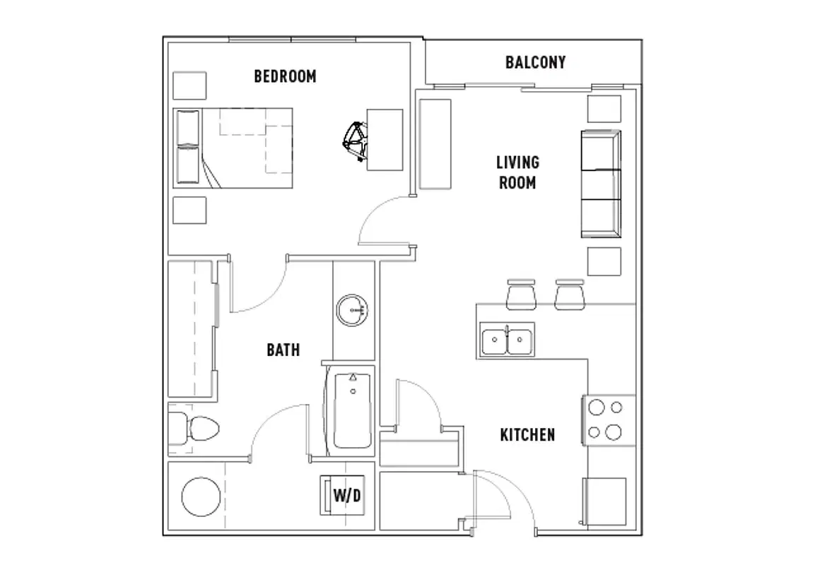 Crest At Pearl, Austin – 1 Bed - 1 Bath A - Smart