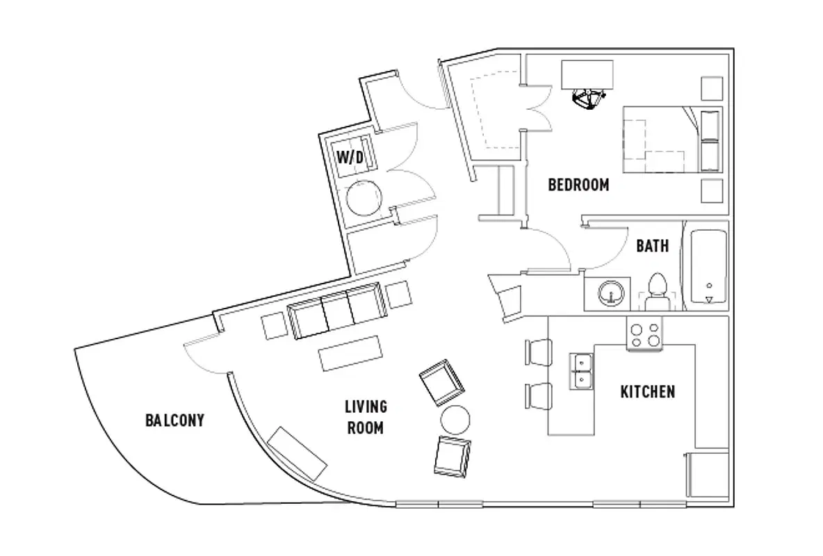 Crest At Pearl, Austin – 1 Bed - 1 Bath C