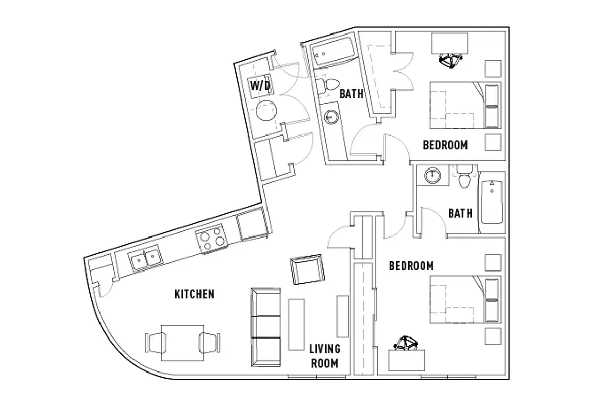 Crest At Pearl, Austin – Room in 2 Bed - 2 Bath E