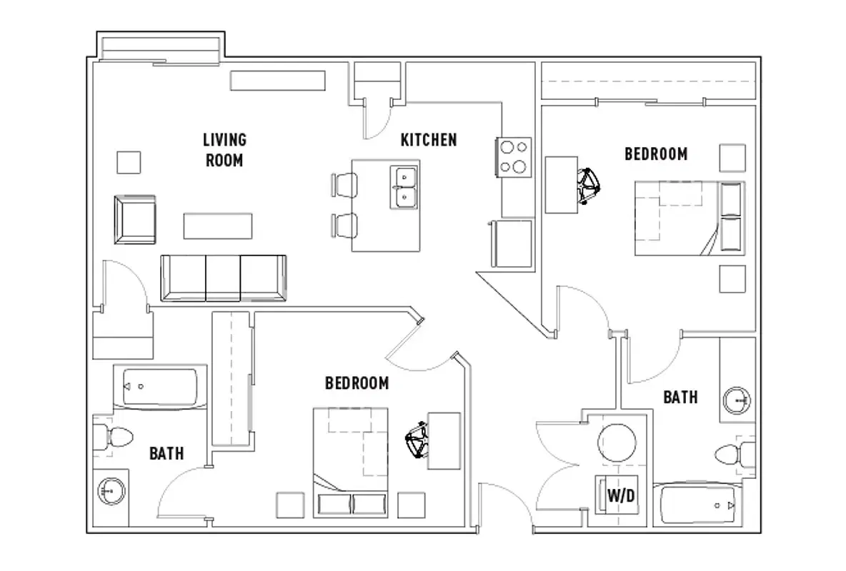 Crest At Pearl, Austin – Room in 2 Bed - 2 Bath F