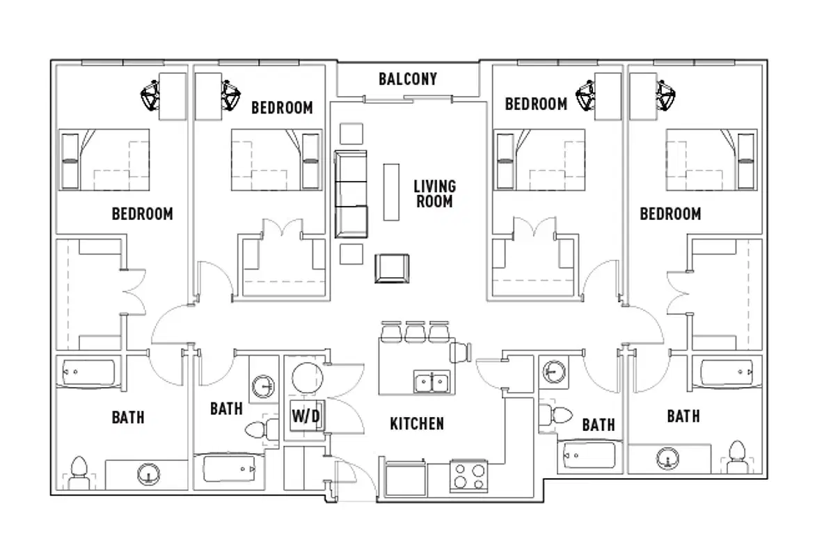 Crest At Pearl, Austin – Room in 4 Bed - 4 Bath B