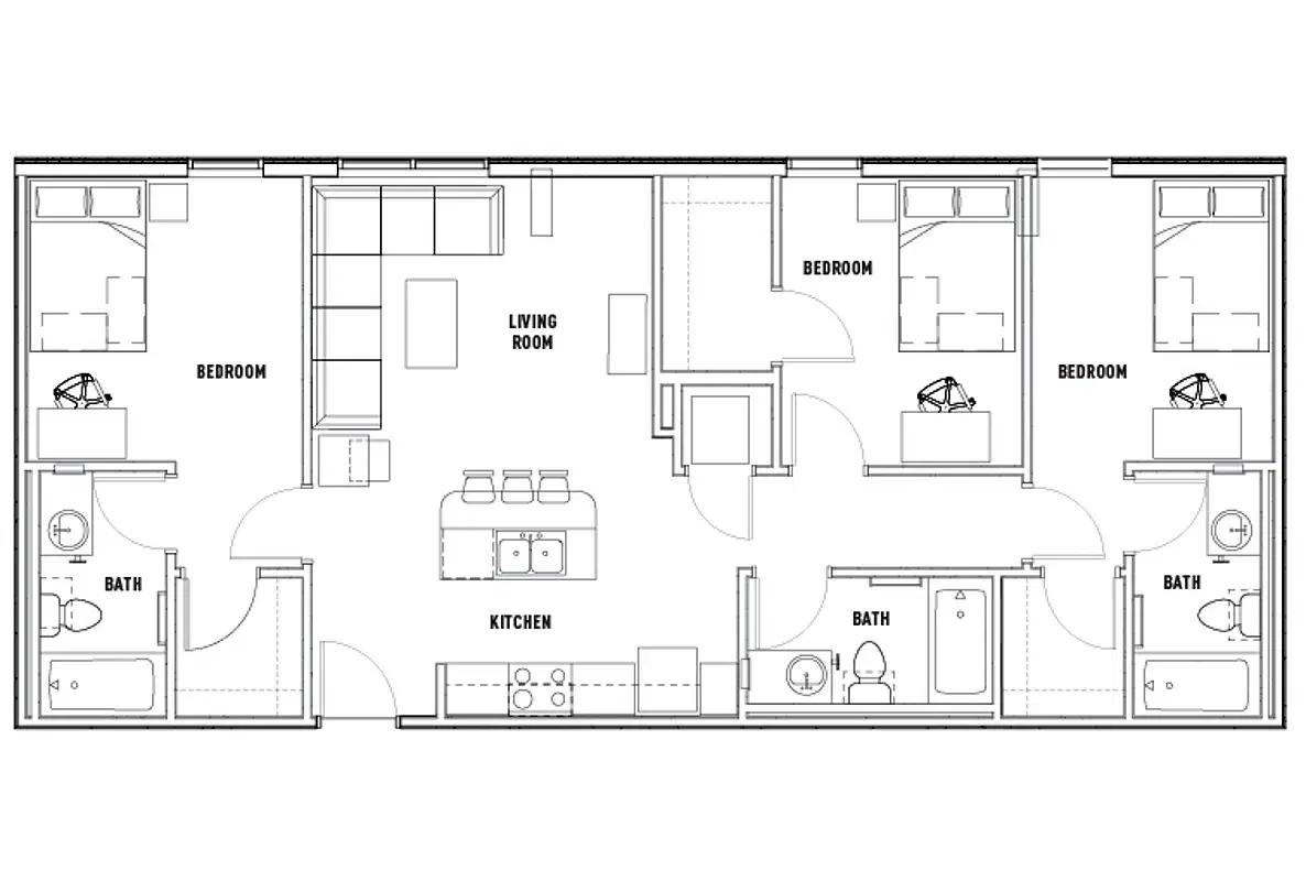 The Callaway House, Austin – Room in 3 Bed - 3 Bath Apartment - Floors 16-17