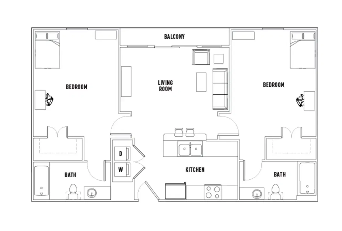 26 West, Austin – Room in 2 Bed - 2 Bath D