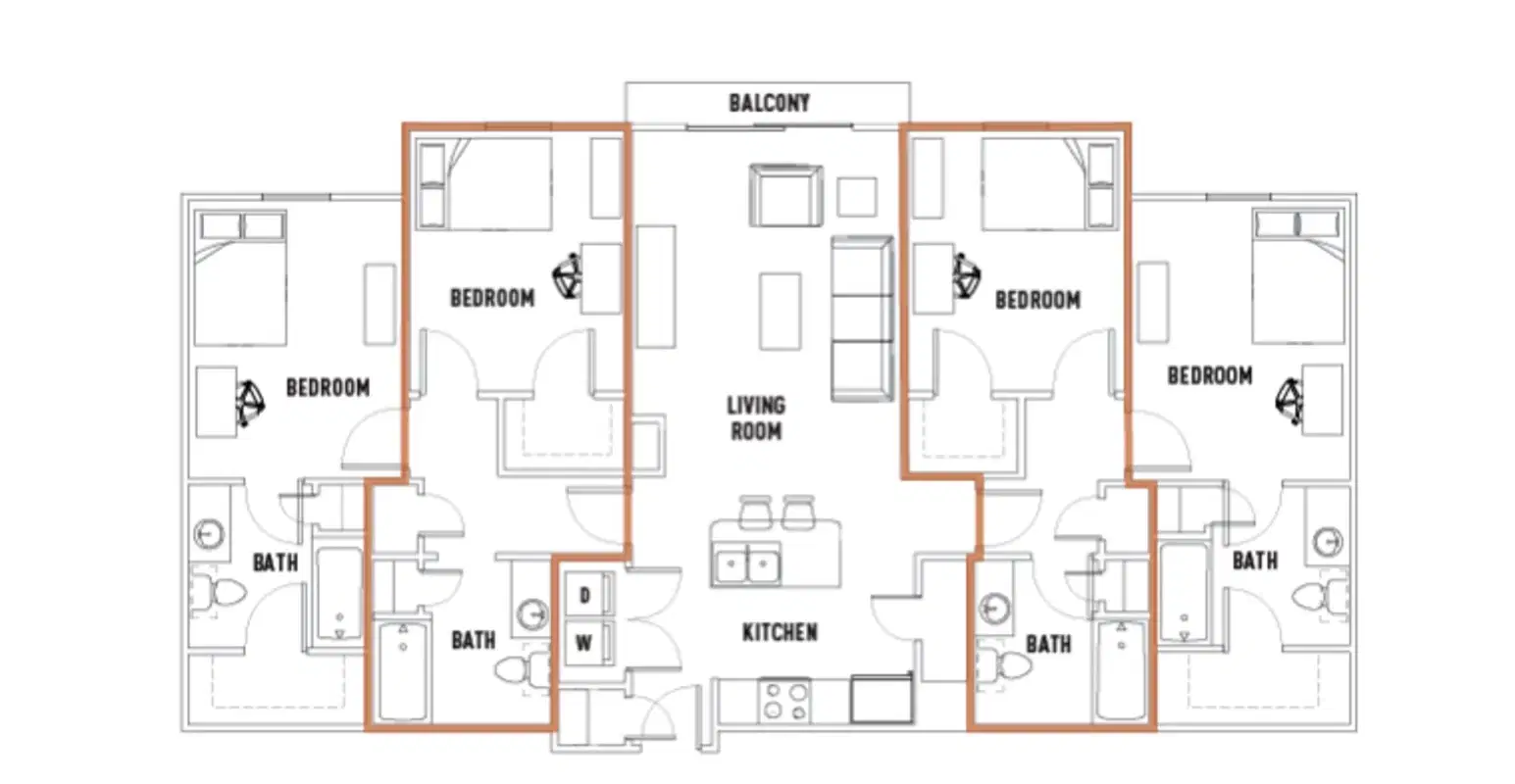 26 West, Austin – Room in 4 Bed - 4 Bath B