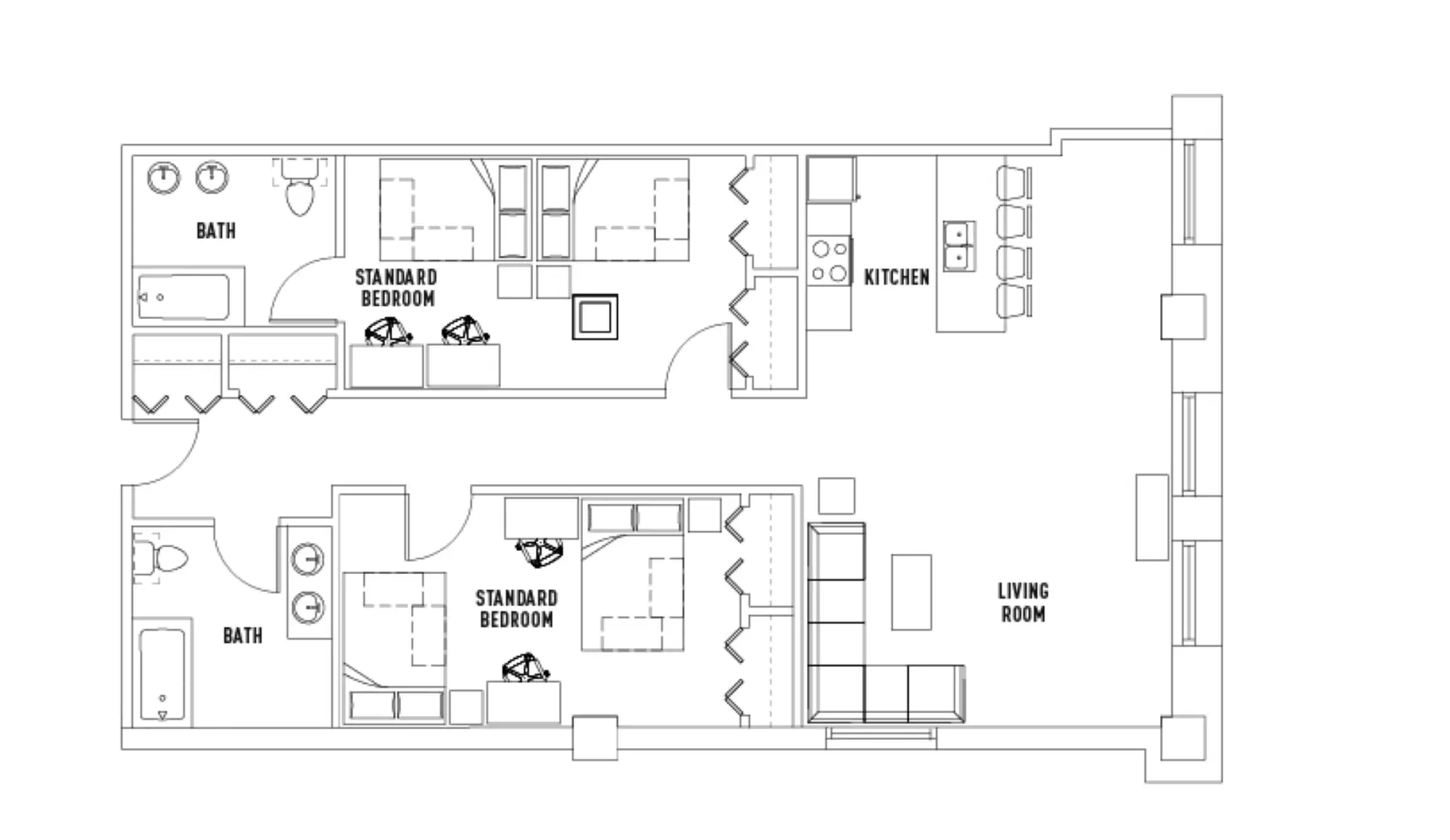 University Crossings, Philadelphia – Room in 2 Bed - 2 Bath C Shared Standard