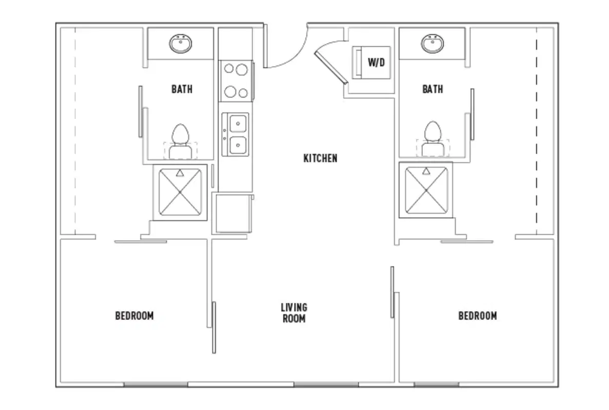 Twelve At U District, Seattle – Room In 2 Bed - 2 Bath B