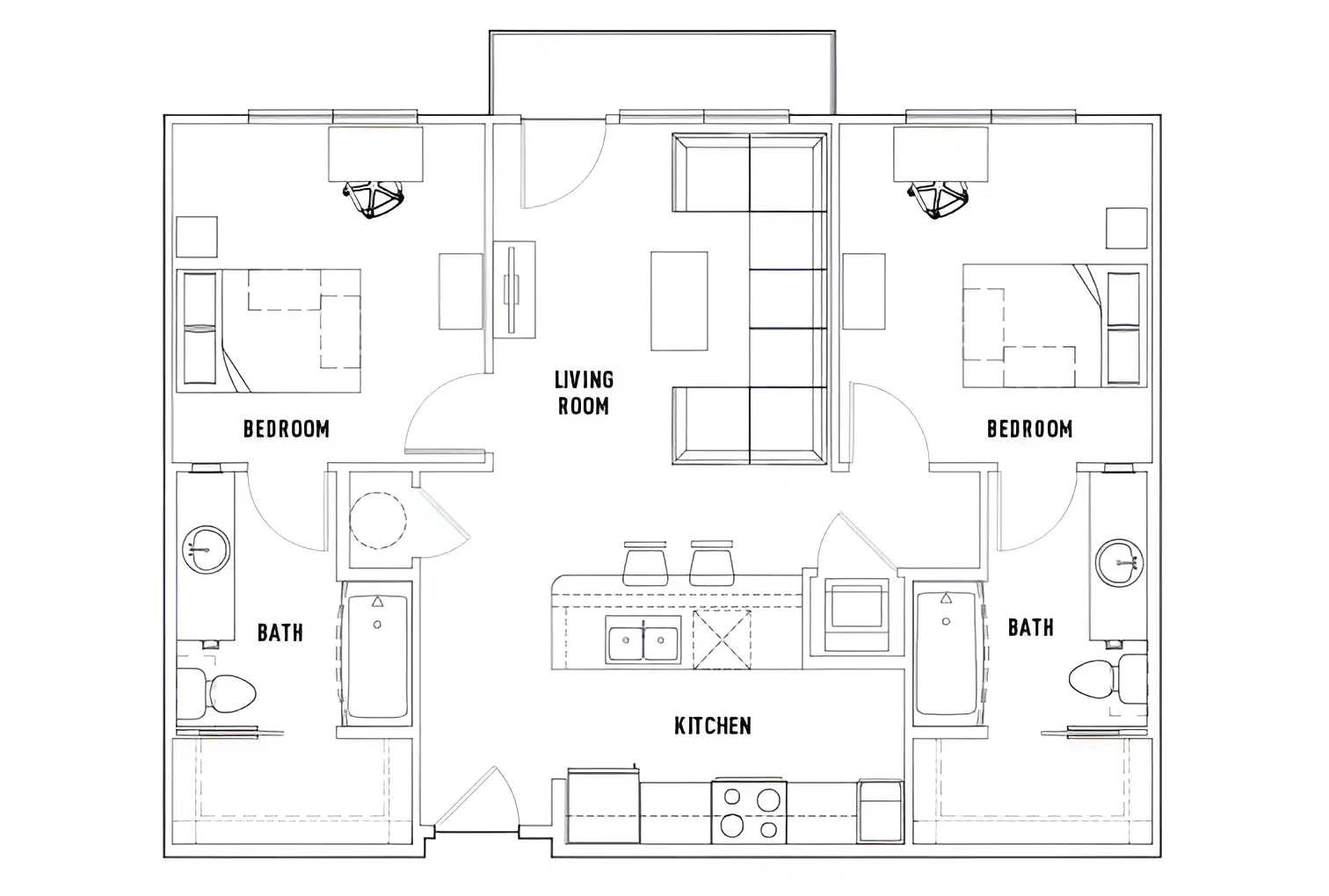 The Village At Overton Park, Lubbock – Room in 2 Bed - 2 Bath Apartment B
