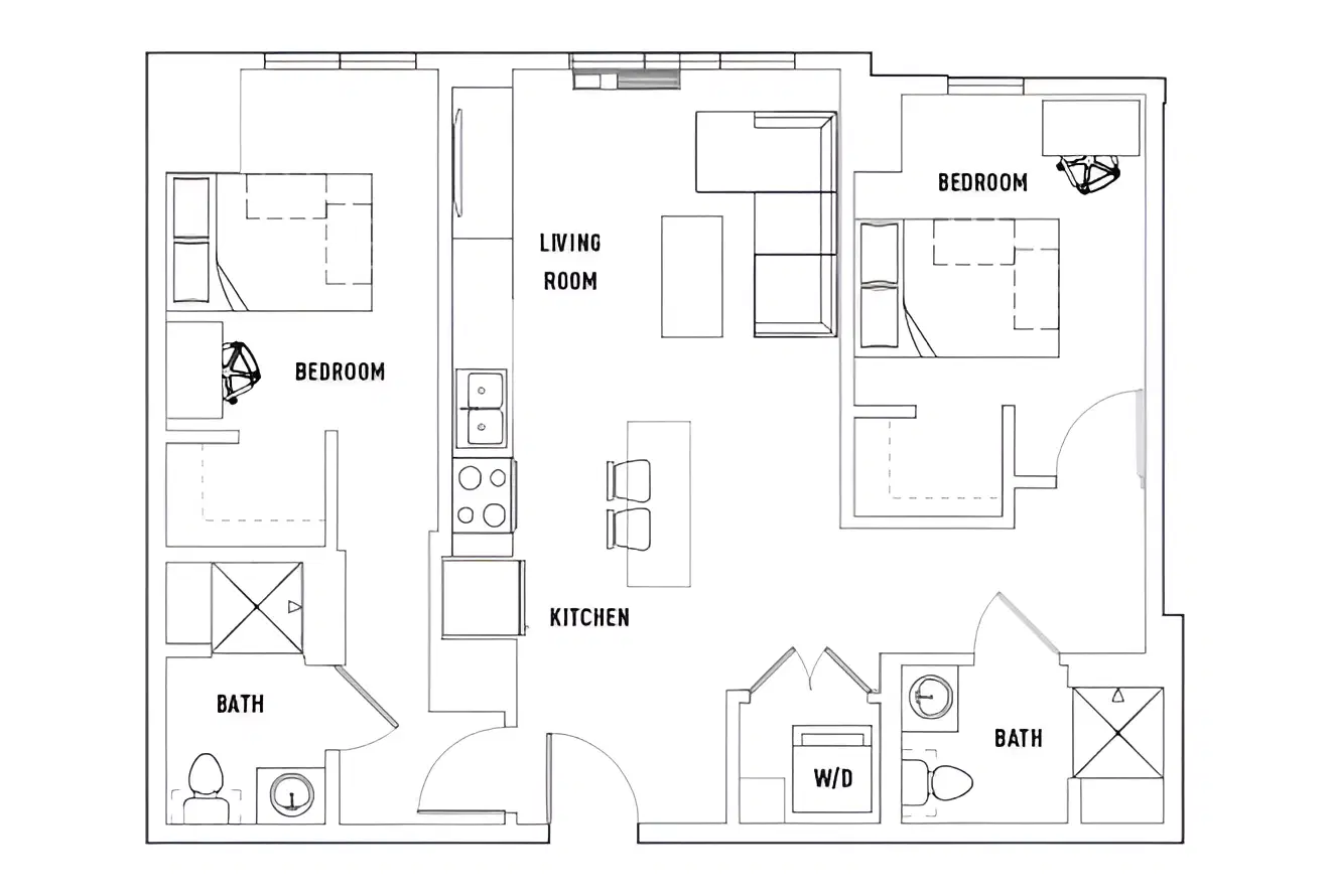 The 515, Eugene – Room in 2 Bed - 2 Bath C
