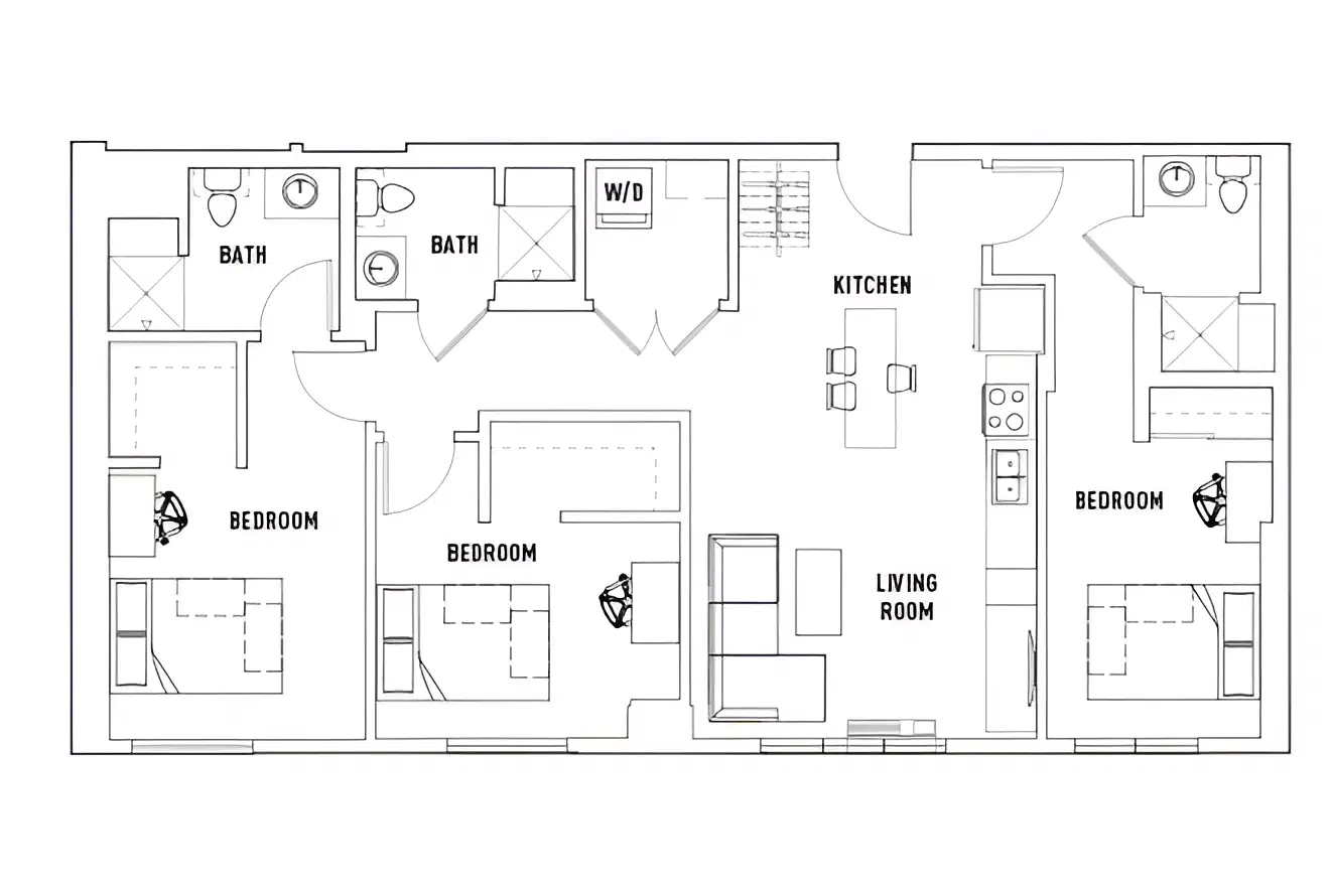 The 515, Eugene – Room in 3 Bed - 3 Bath C