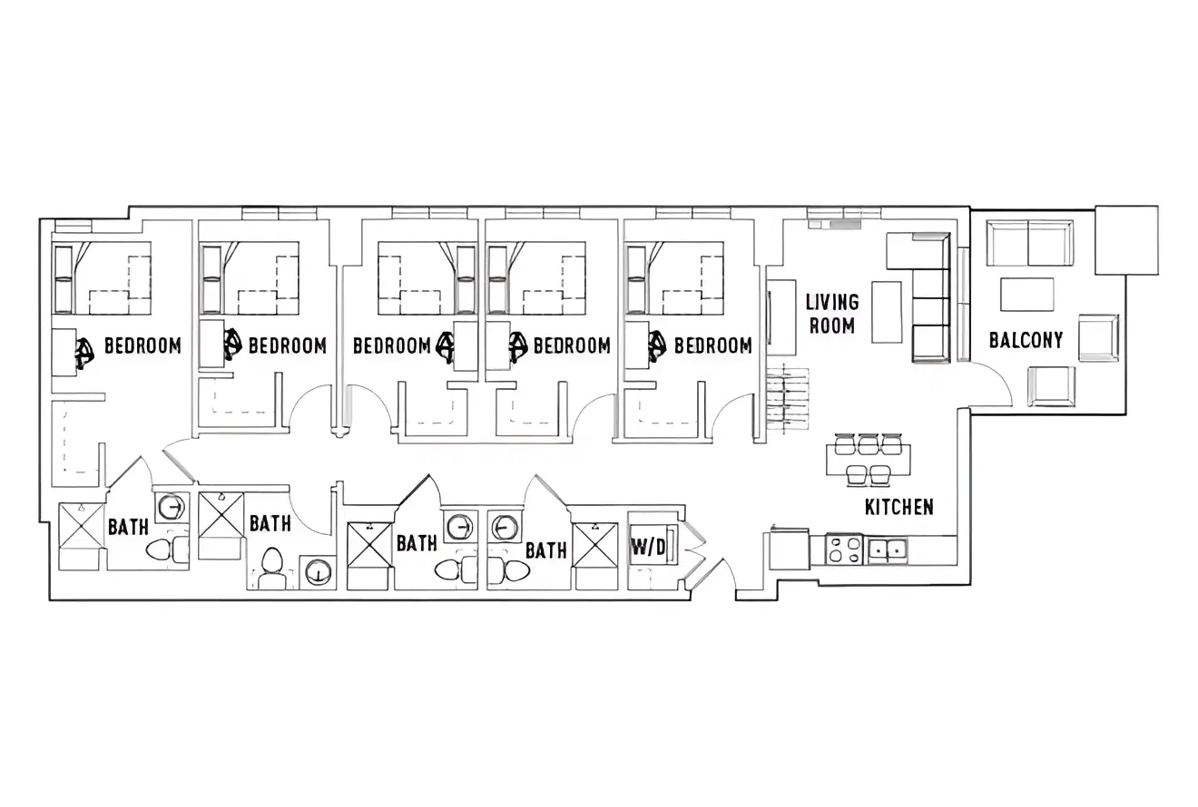 The 515, Eugene – Room in 5 Bed - 4 Bath F Corner