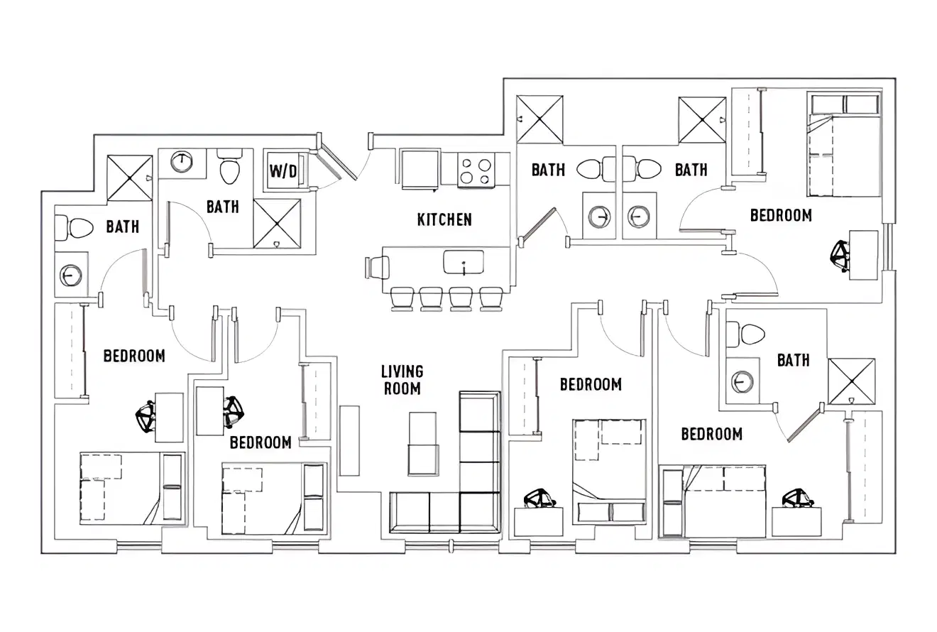 959 Franklin, Eugene – Room in 5 Bed - 5 Bath B