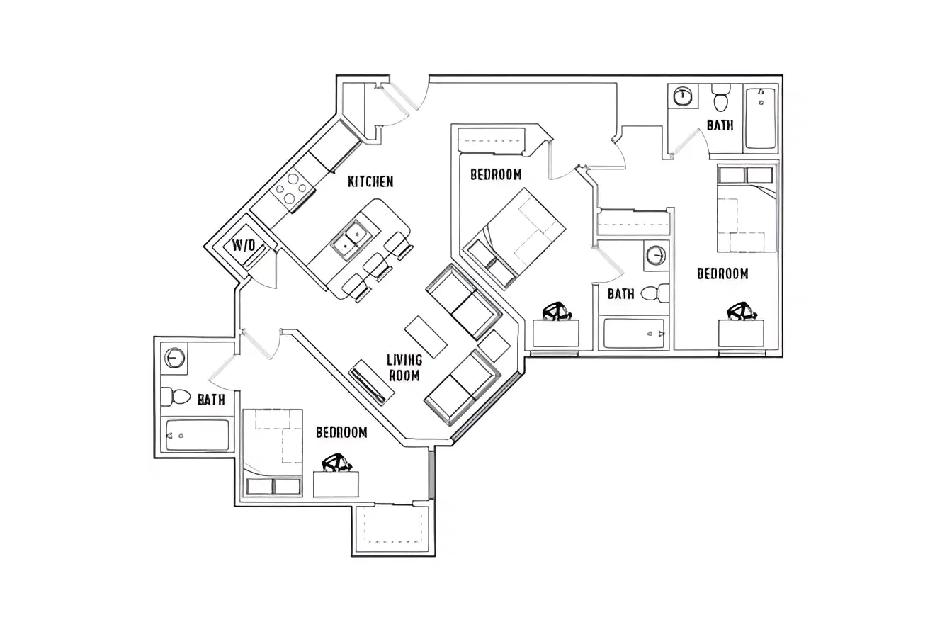1200 West Marshall, Richmond – Room in 3 Bed - 3 Bath E