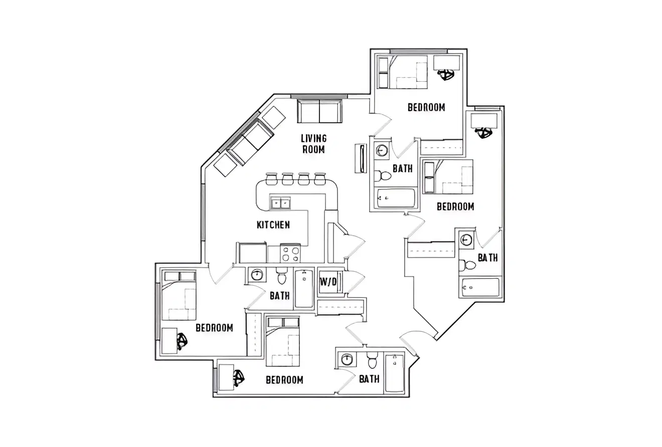 1200 West Marshall, Richmond – Room in 4 Bed - 4 Bath B