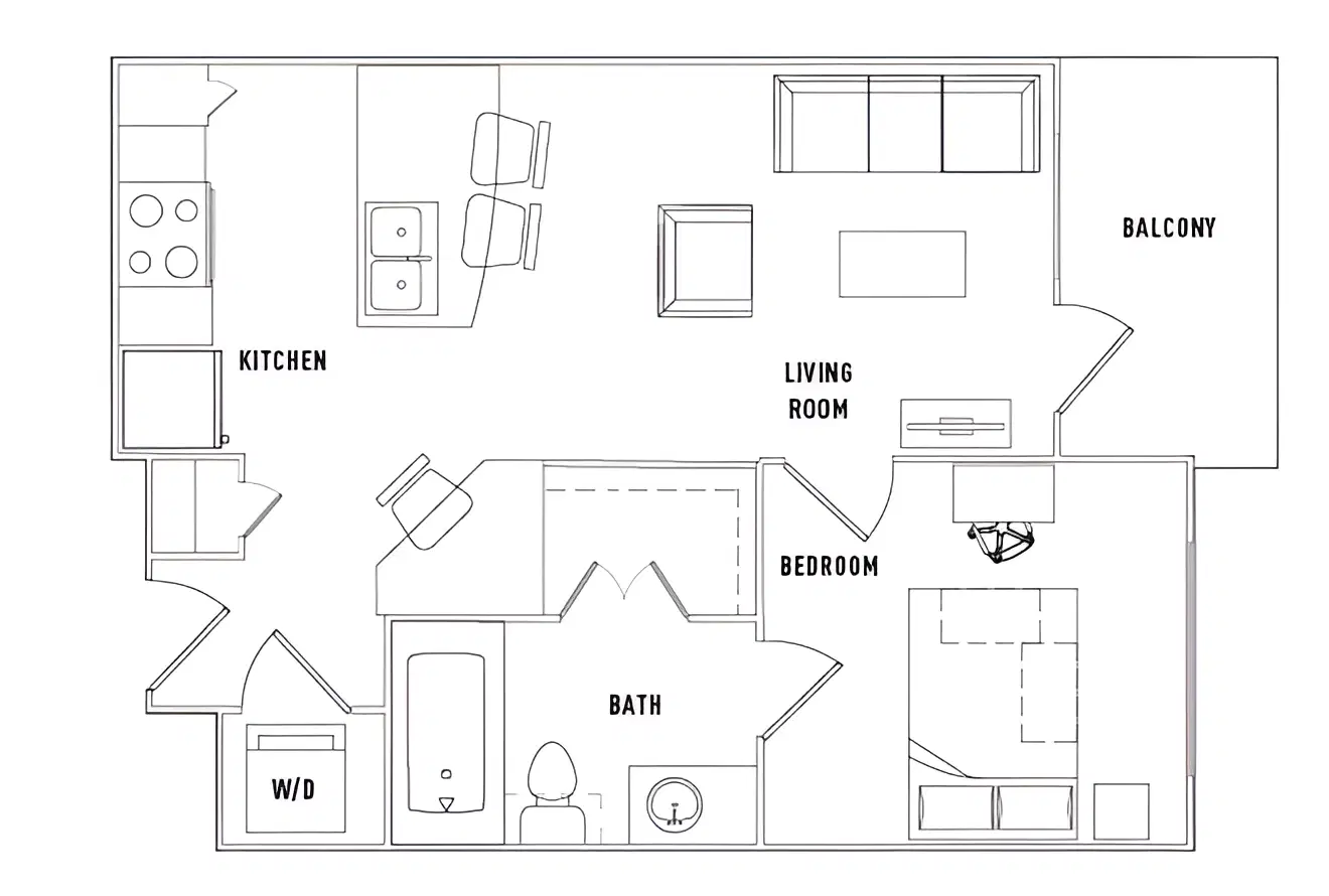 25 Twenty, Lubbock – 1 Bed - 1 Bath Stadium View