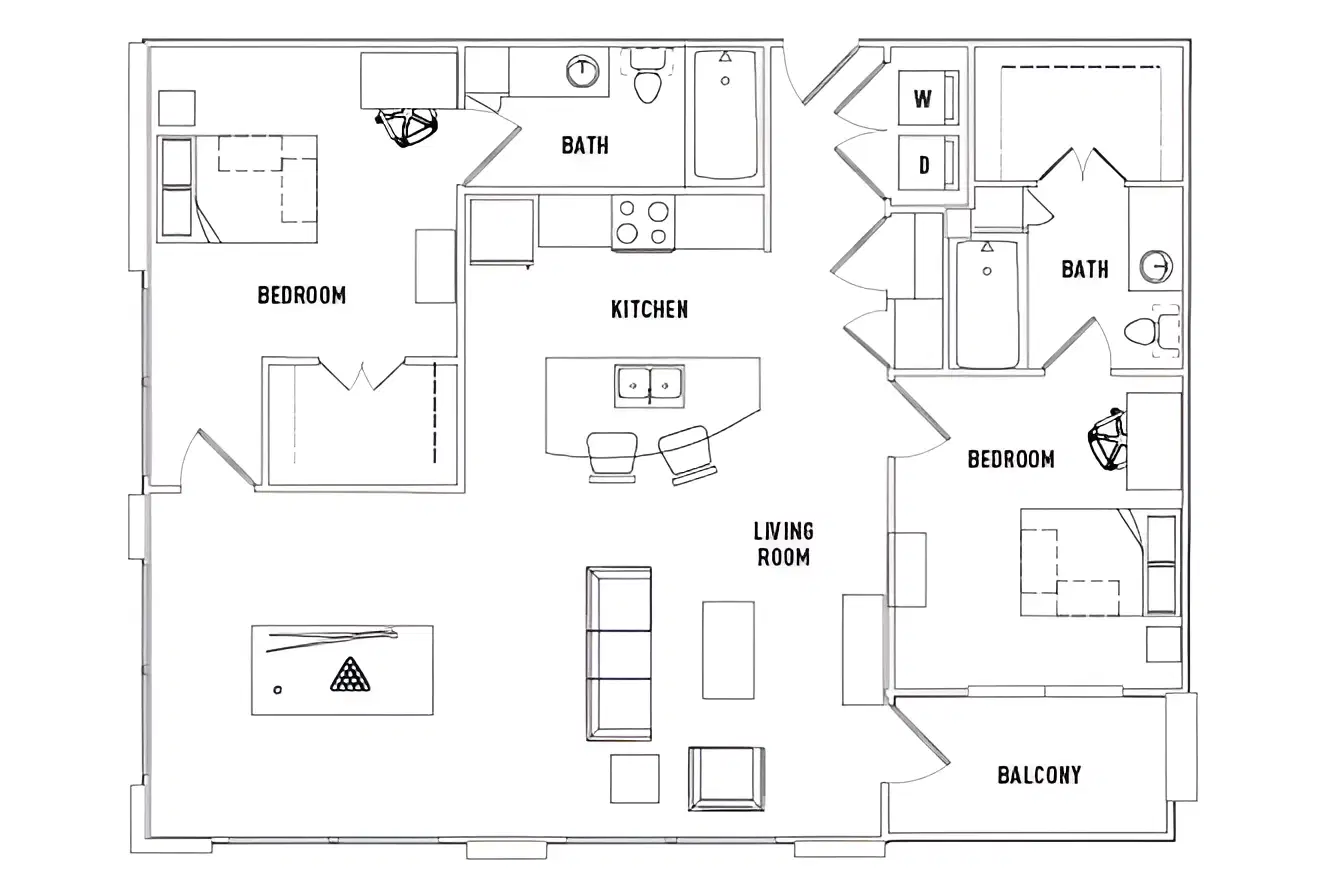 25 Twenty, Lubbock – Room in 2 Bed - 2 Bath C