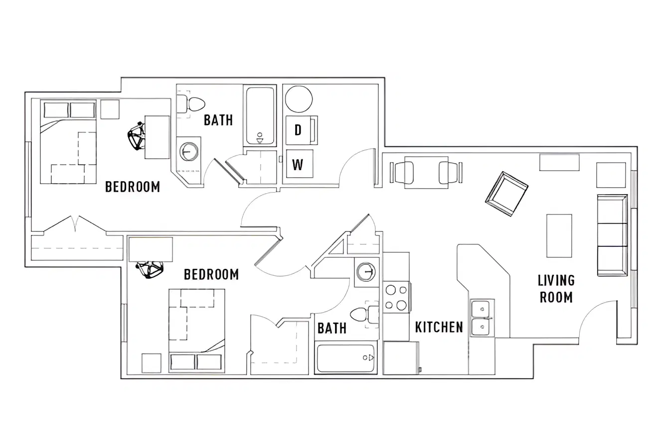 University Edge, Kent – Room in 2 Bed - 2 Bath B