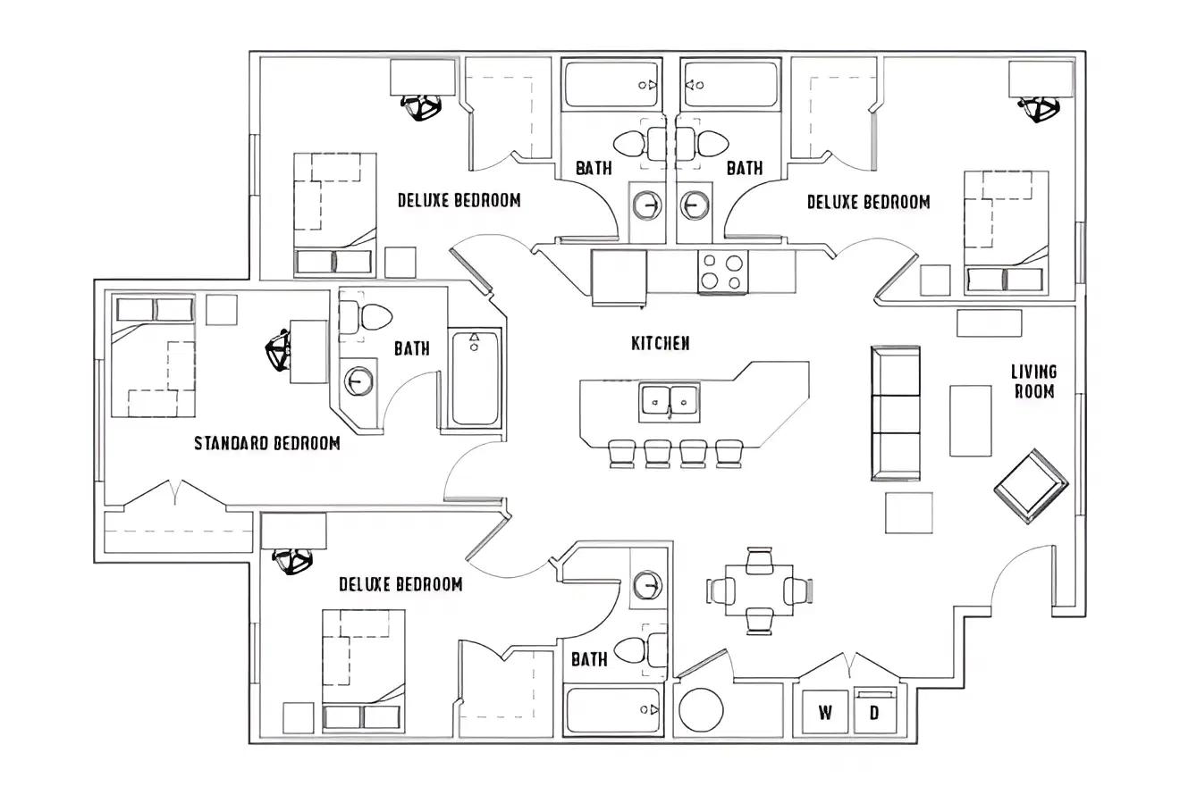 University Edge, Kent – Room in 4 Bed - 4 Bath B