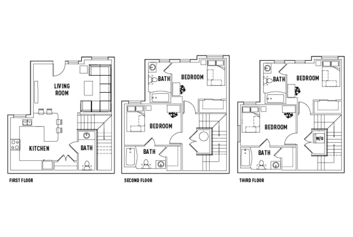 U Club On Woodward, Tallahassee – Room in Phase 2: 4 Bed - 4.5 Bath Townhome