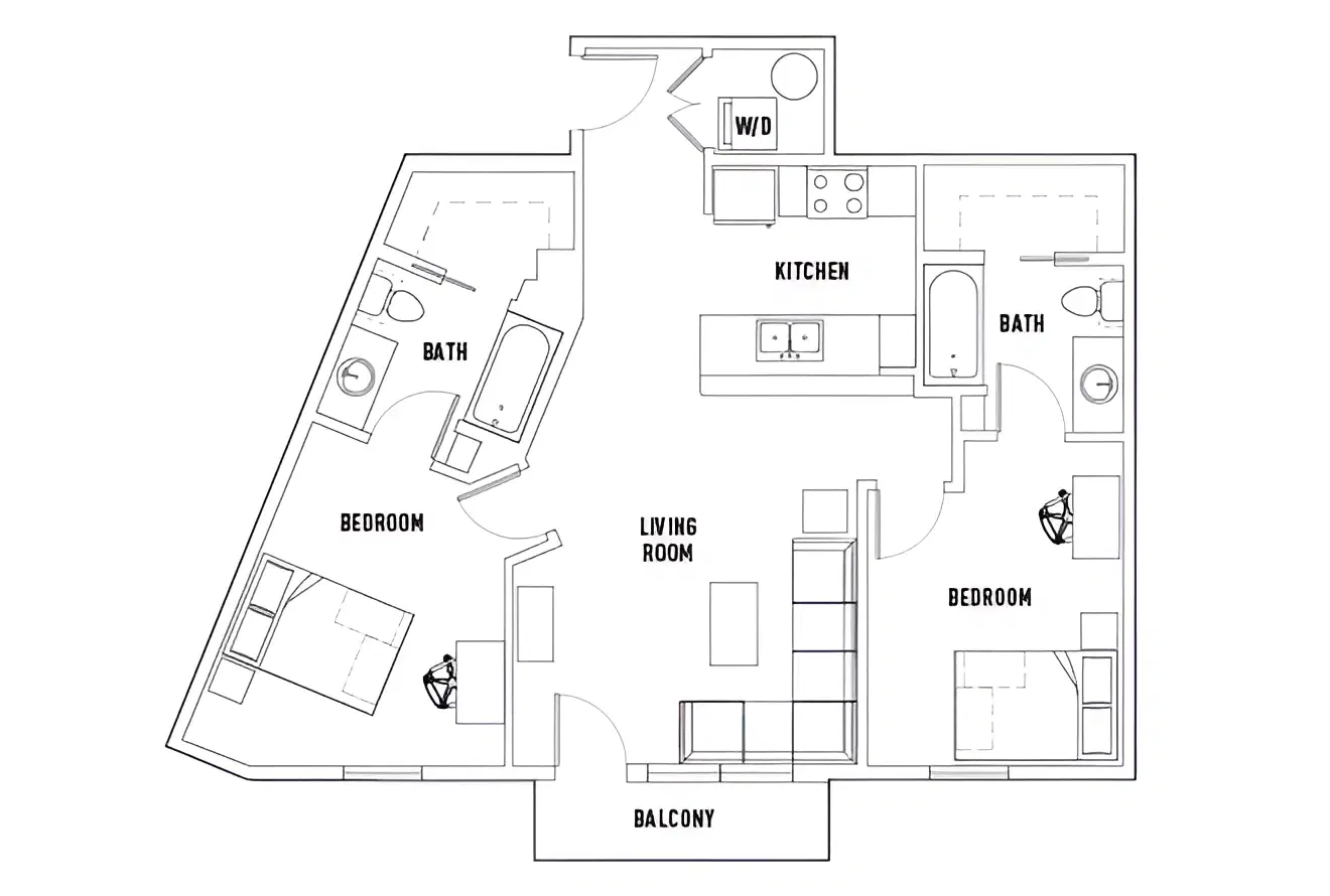 Plaza On University, Orlando – Room in 2 Bed - 2 Bath D