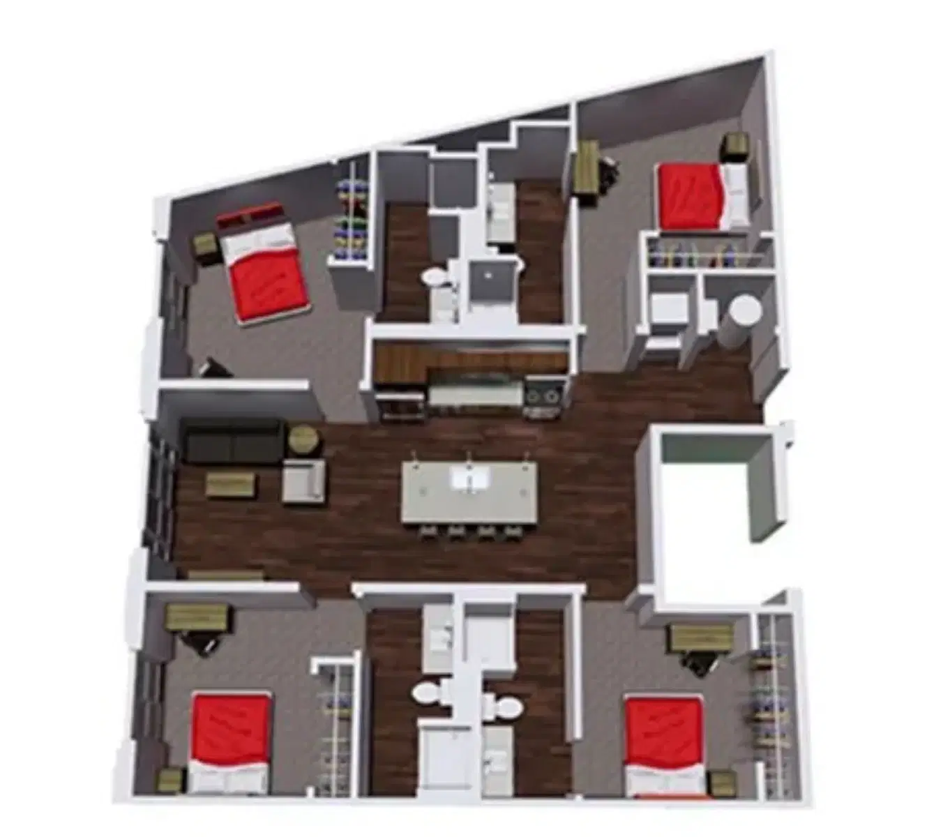 The View On Pavey Square, Columbus – 4x4 Ancillary | Room in 4 Bedroom 4 Bathroom