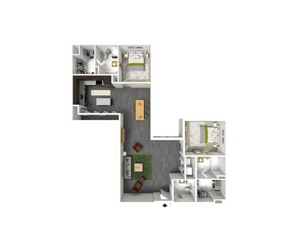 Stonefire Berkeley, Berkeley – Room in 2 Bedroom 2.5 Bathroom | D8
