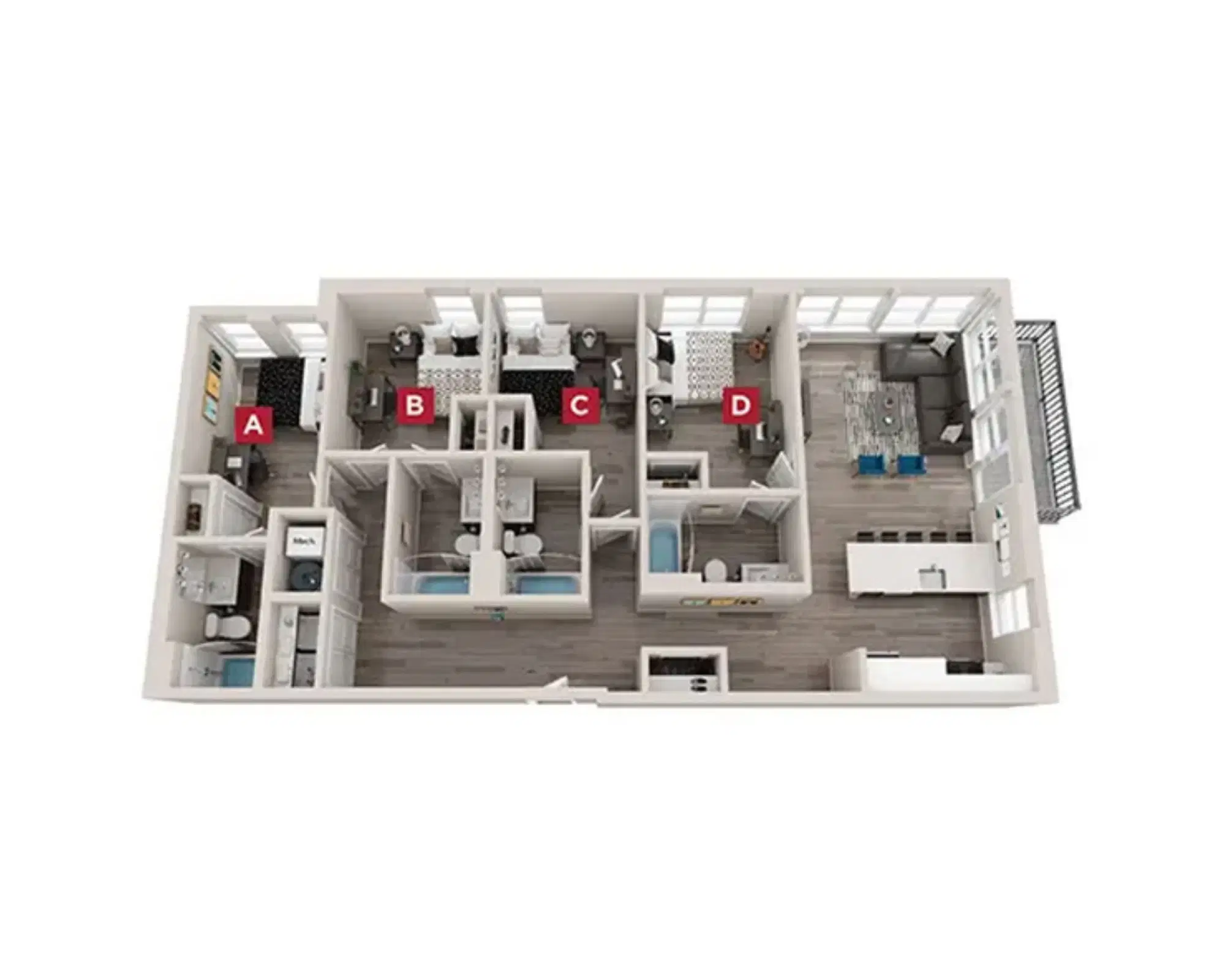 Standard at Bloomington, Bloomington – Downing Room in 4 Bedroom 4 Bathroom