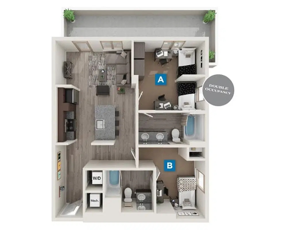 The Standard, Berkeley – Brookhaven Room in 2 Bedroom 2 Bathroom