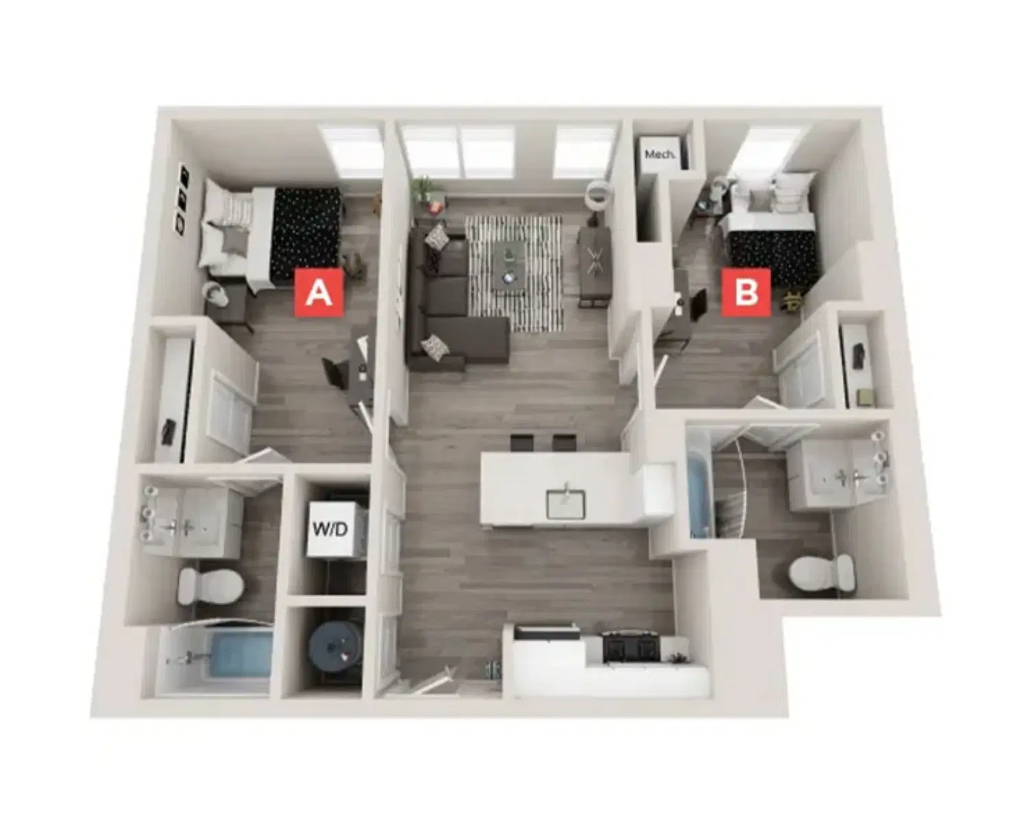 Standard at Philadelphia, Philadelphia – Bristol Room in 2 Bedroom 2 Bathroom