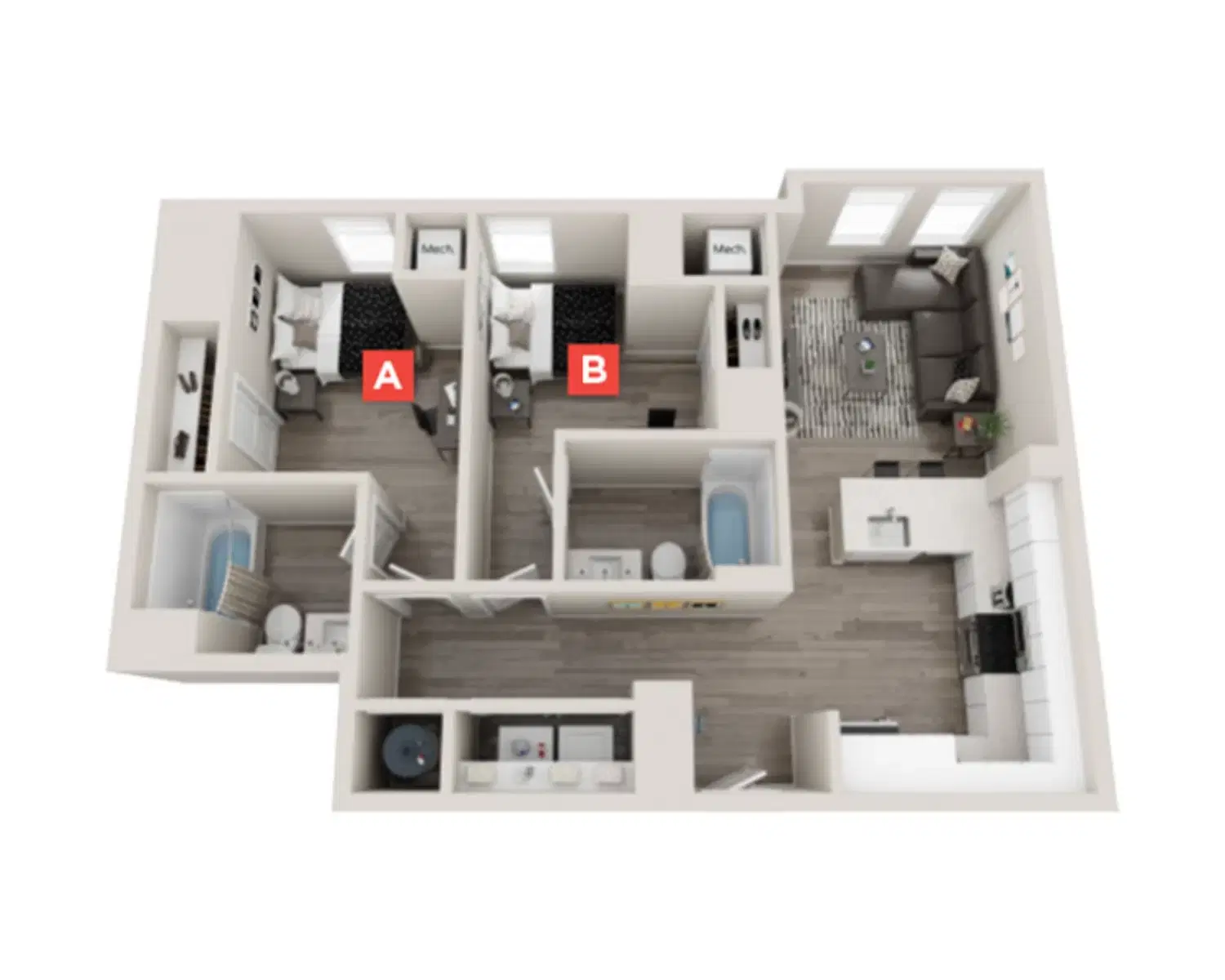 Standard at Philadelphia, Philadelphia – Bexley Room in 2 Bedroom 2 Bathroom