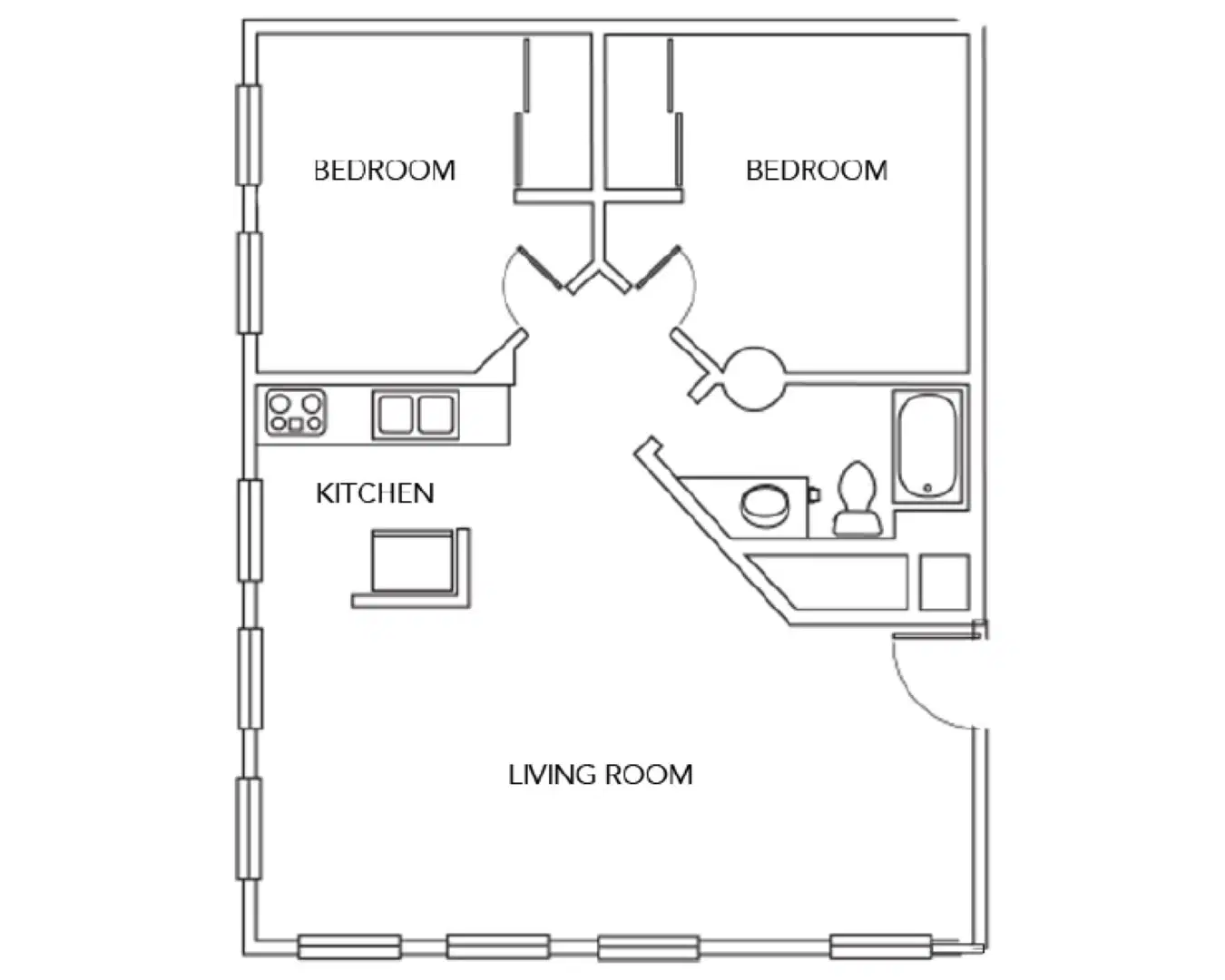 City Lofts, St Louis – Room in 2 Bedroom 1 Bathroom | 2F
