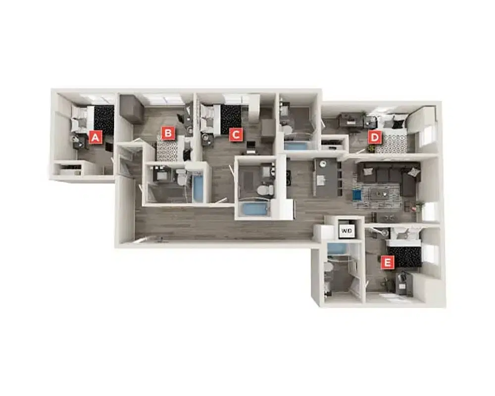 The Standard at Seattle, Seattle – Room in 5 Bedroom 4 Bathroom | E2