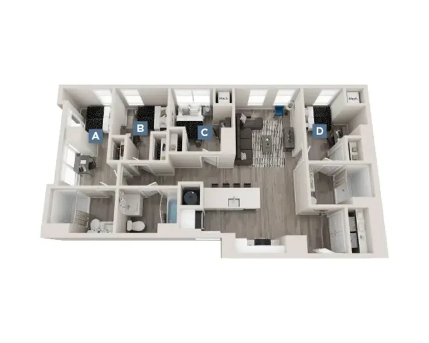 Standard at Philadelphia, Philadelphia – Dover Room in 4 Bedroom 3 Bathroom