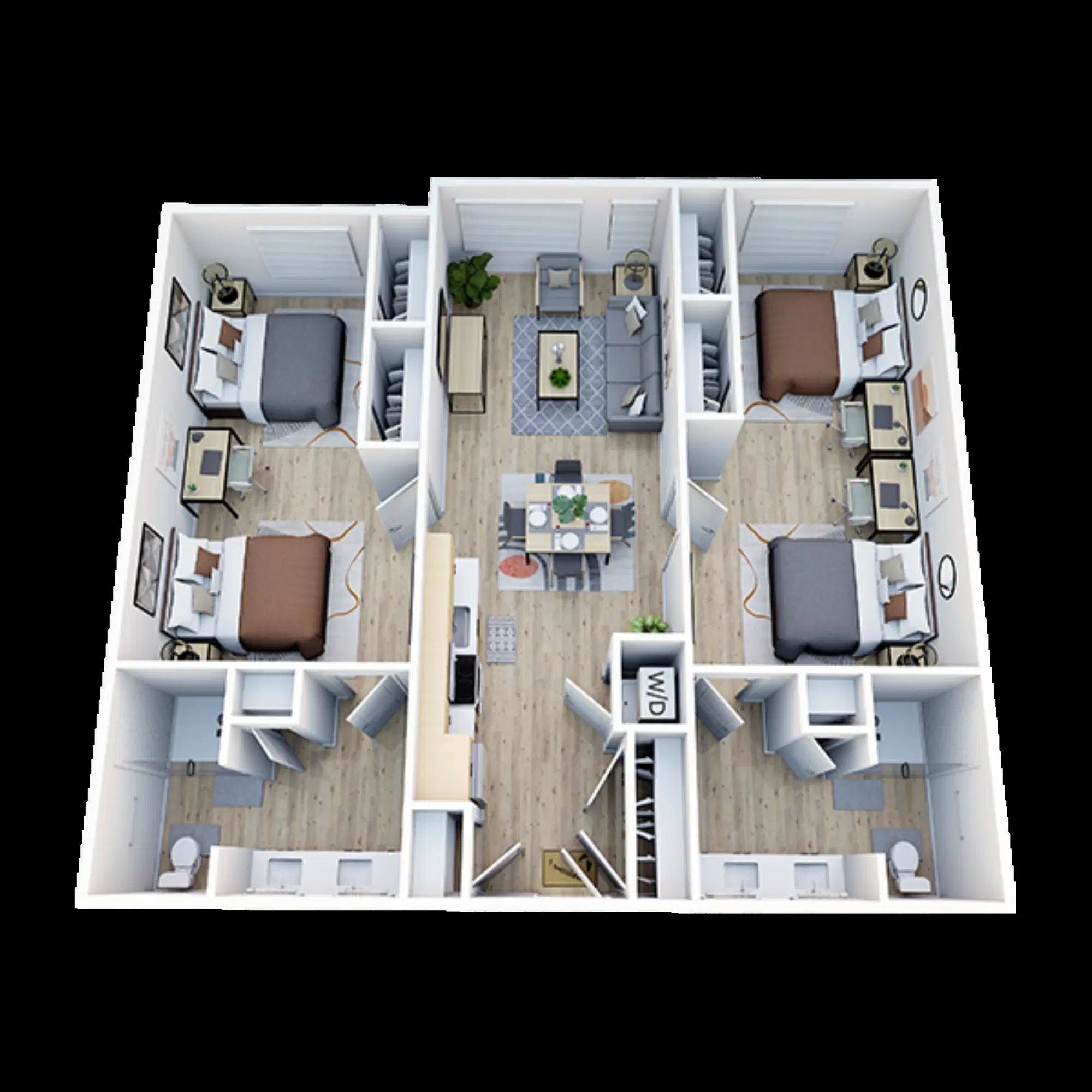 Trailside Student Living, Seattle – Room in 2 Bedroom 2 Bathroom | B5