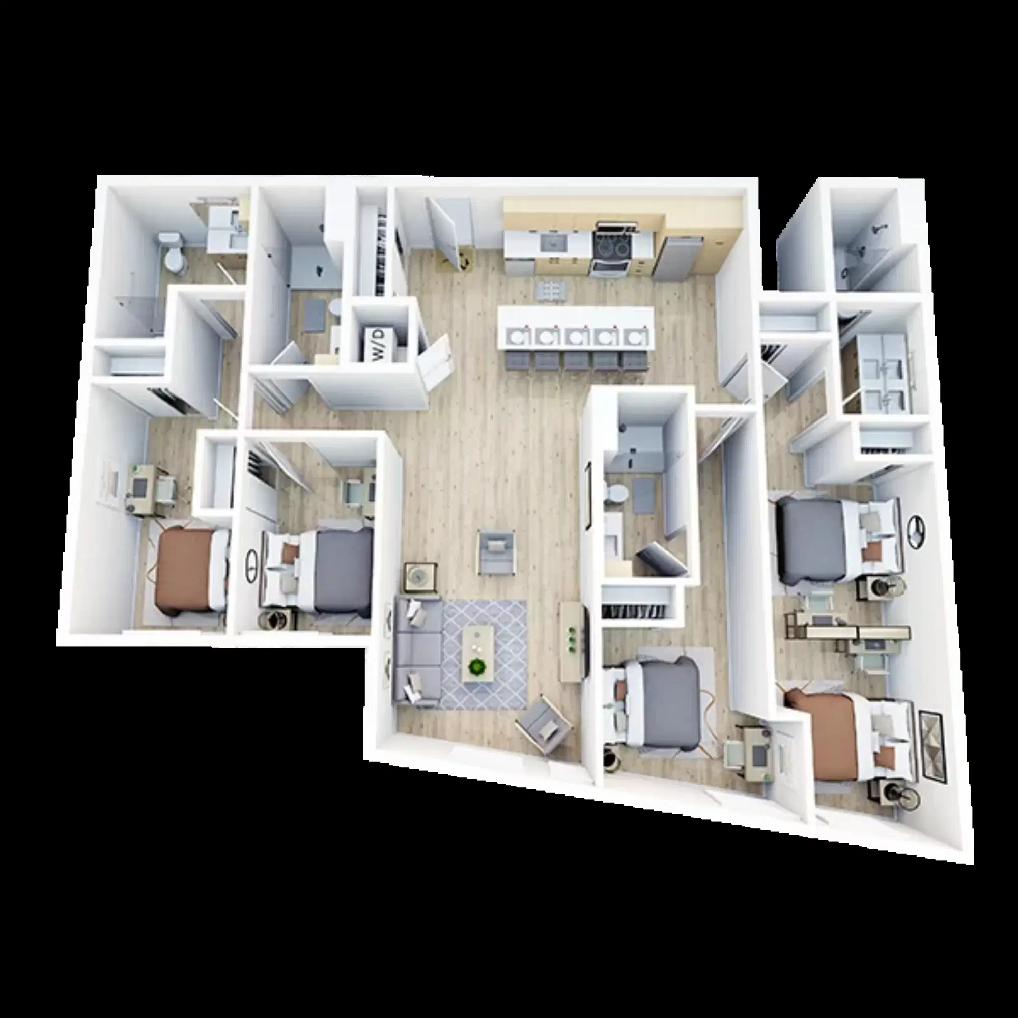 Trailside Student Living, Seattle – Room in 4 Bedroom 4 Bathroom | D9