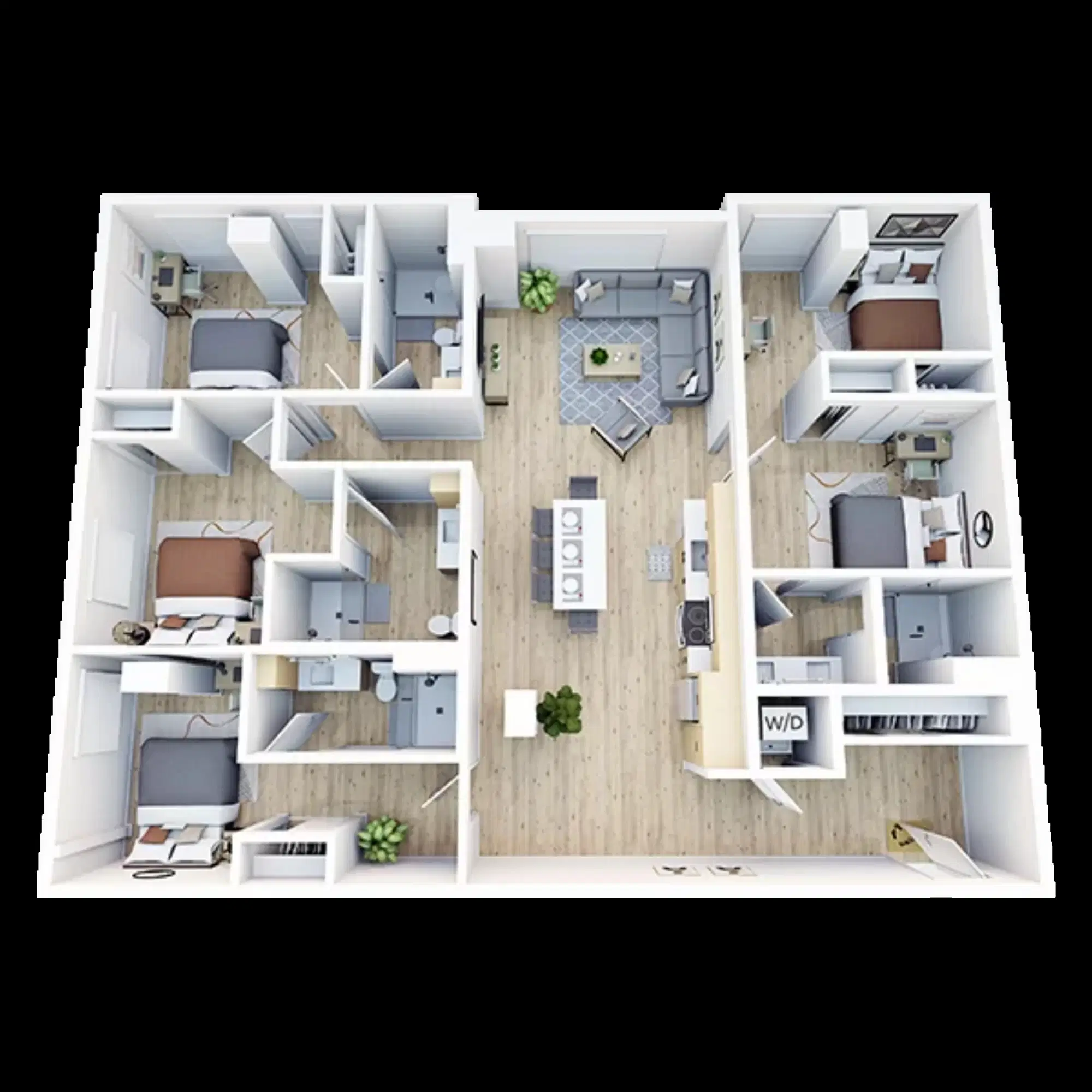Trailside Student Living, Seattle – Room in 4 Bedroom 4 Bathroom | D10
