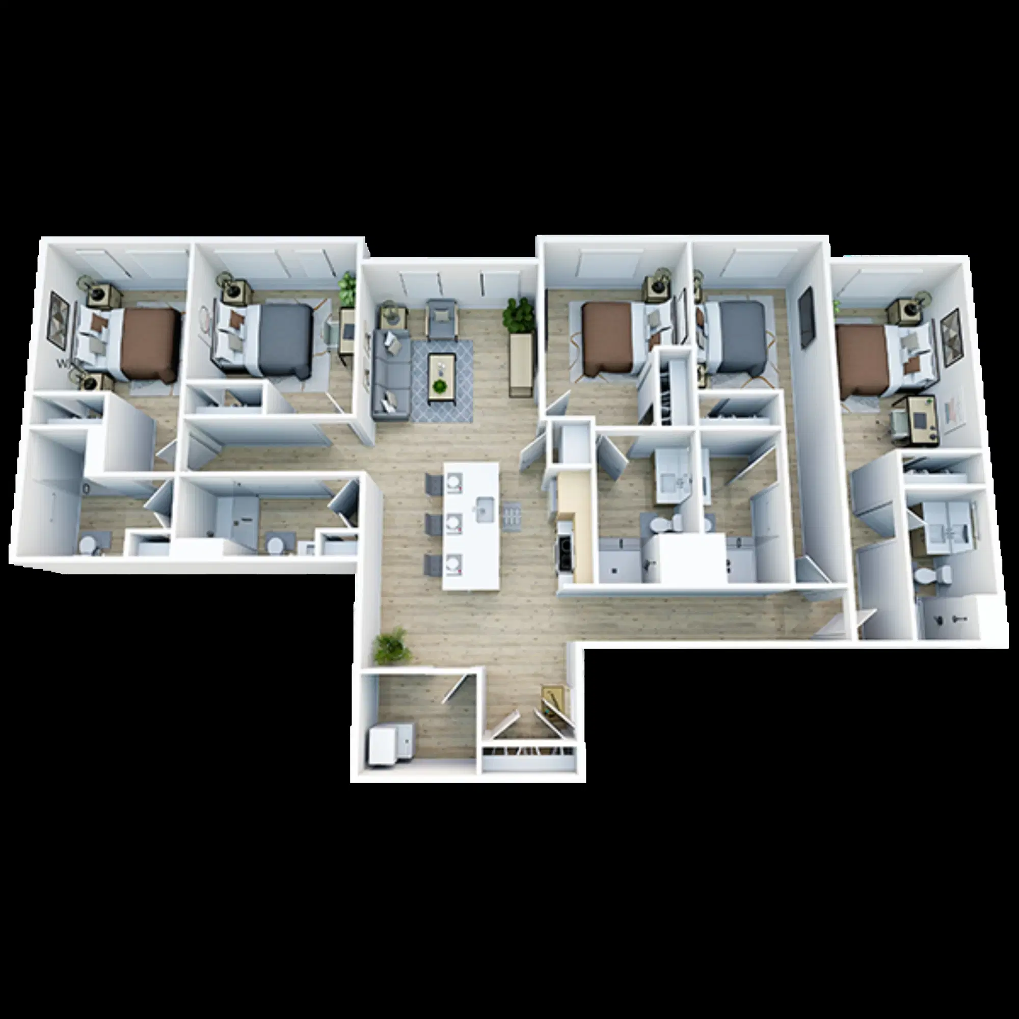 Trailside Student Living, Seattle – Room in 5 Bedroom 5 Bathroom | E2